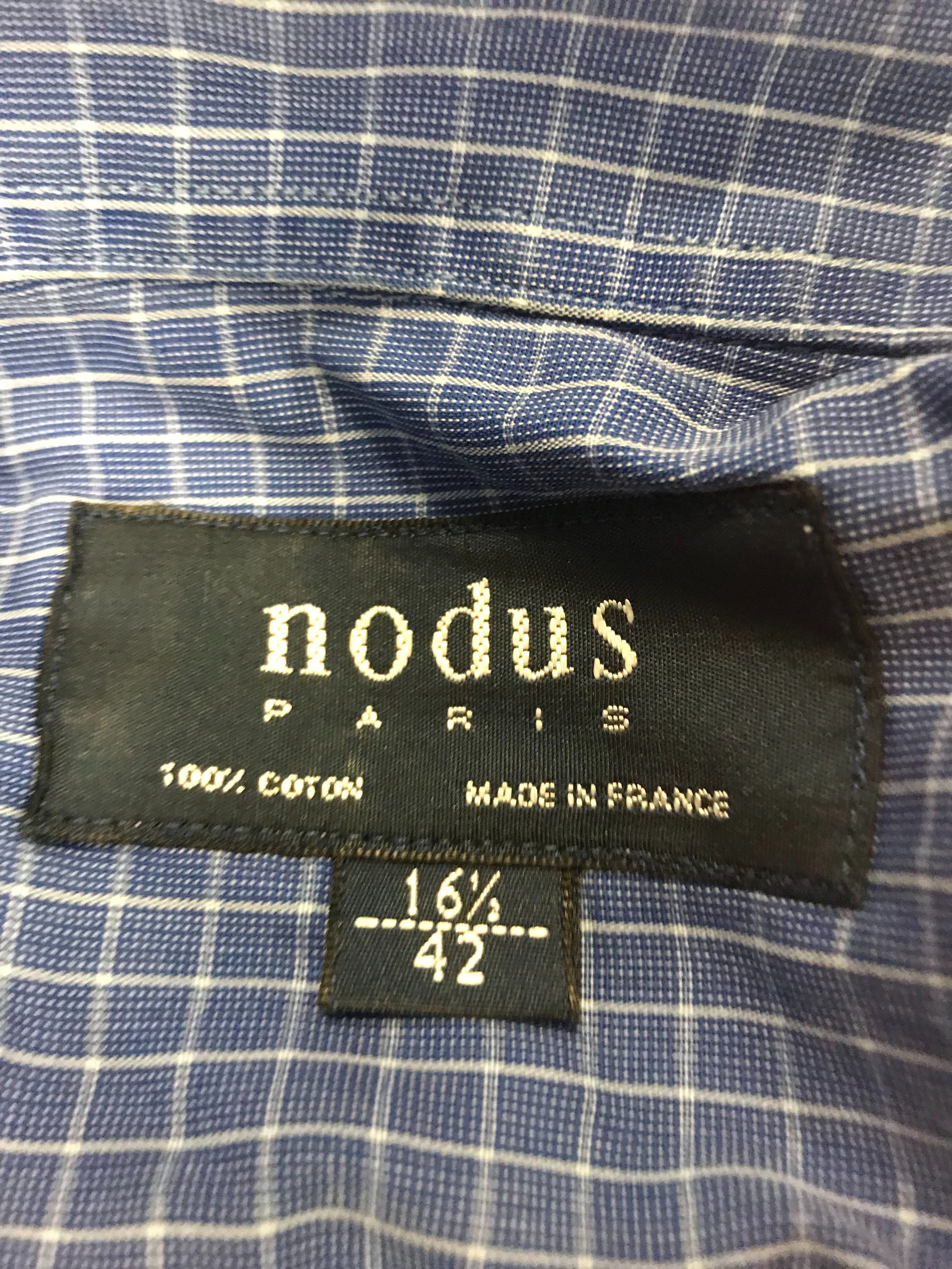 Chemise bleue à carreaux - Nodus - 42 - Très bon état - Photo 4