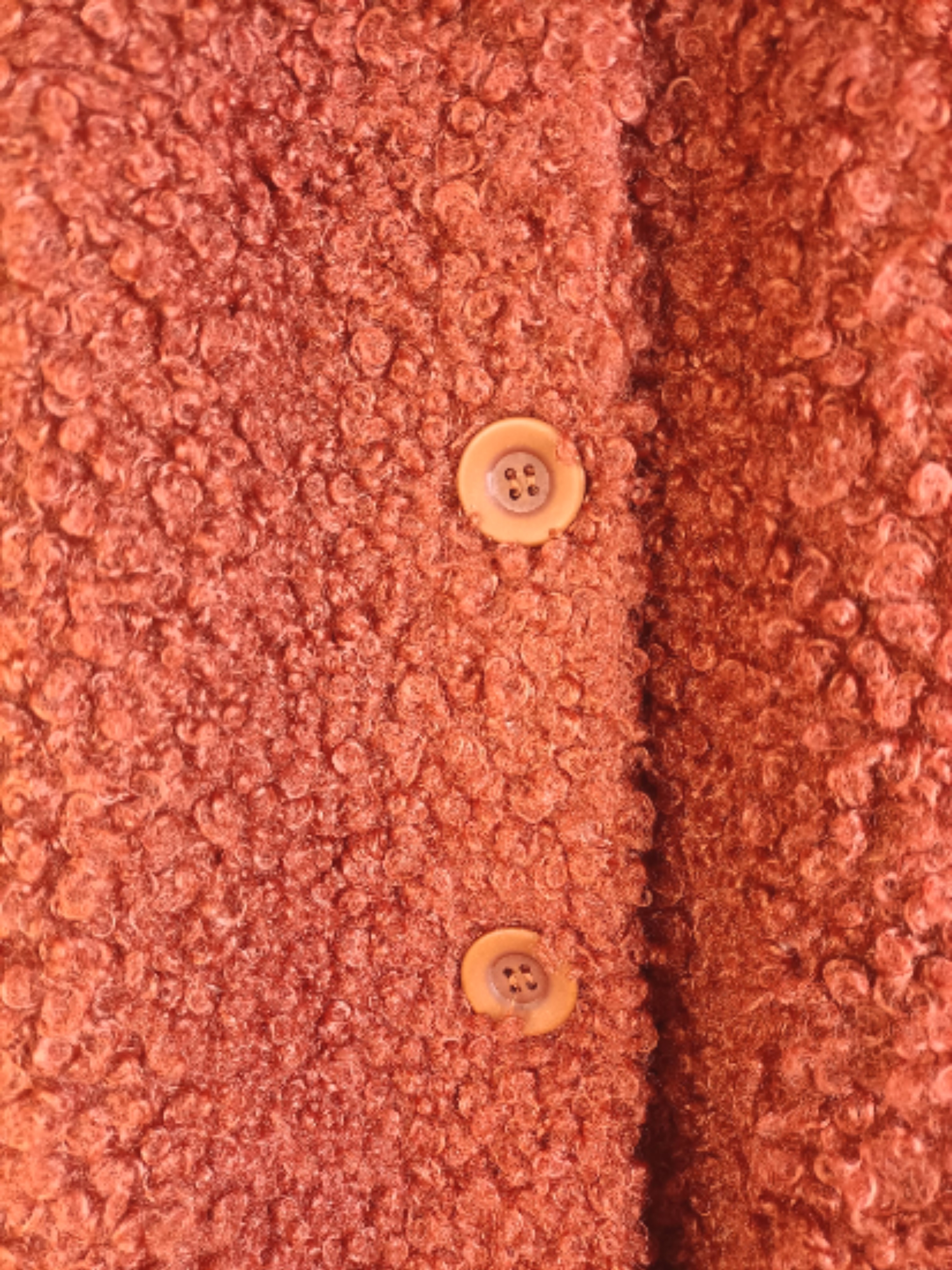 Manteau long femme boutonné couleur rouille - Gévana T46 - Photo 1