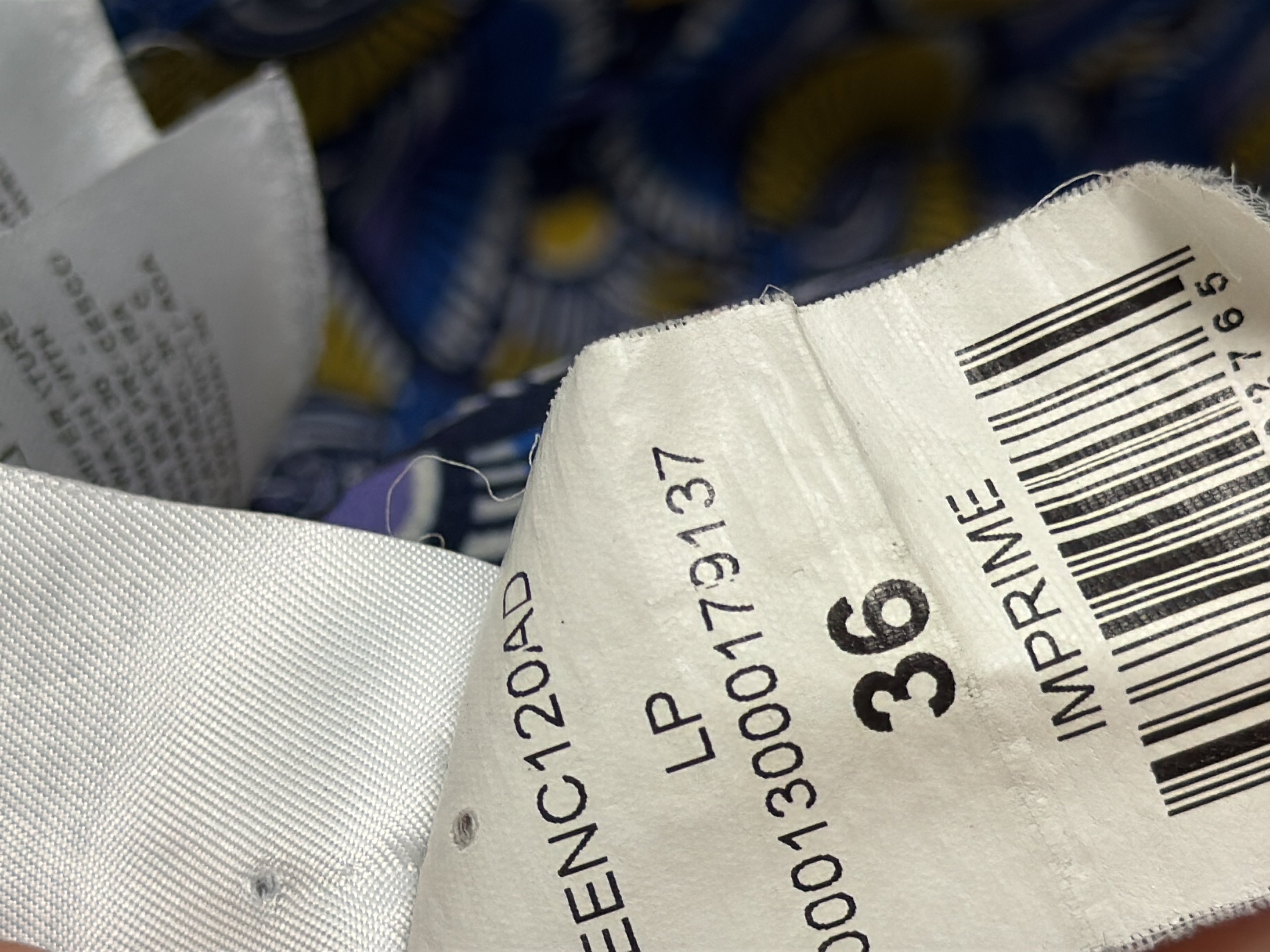 Chemisier à motifs bleus et jaunes Naf naf S 💛 Très bon état - Vue 5 - 