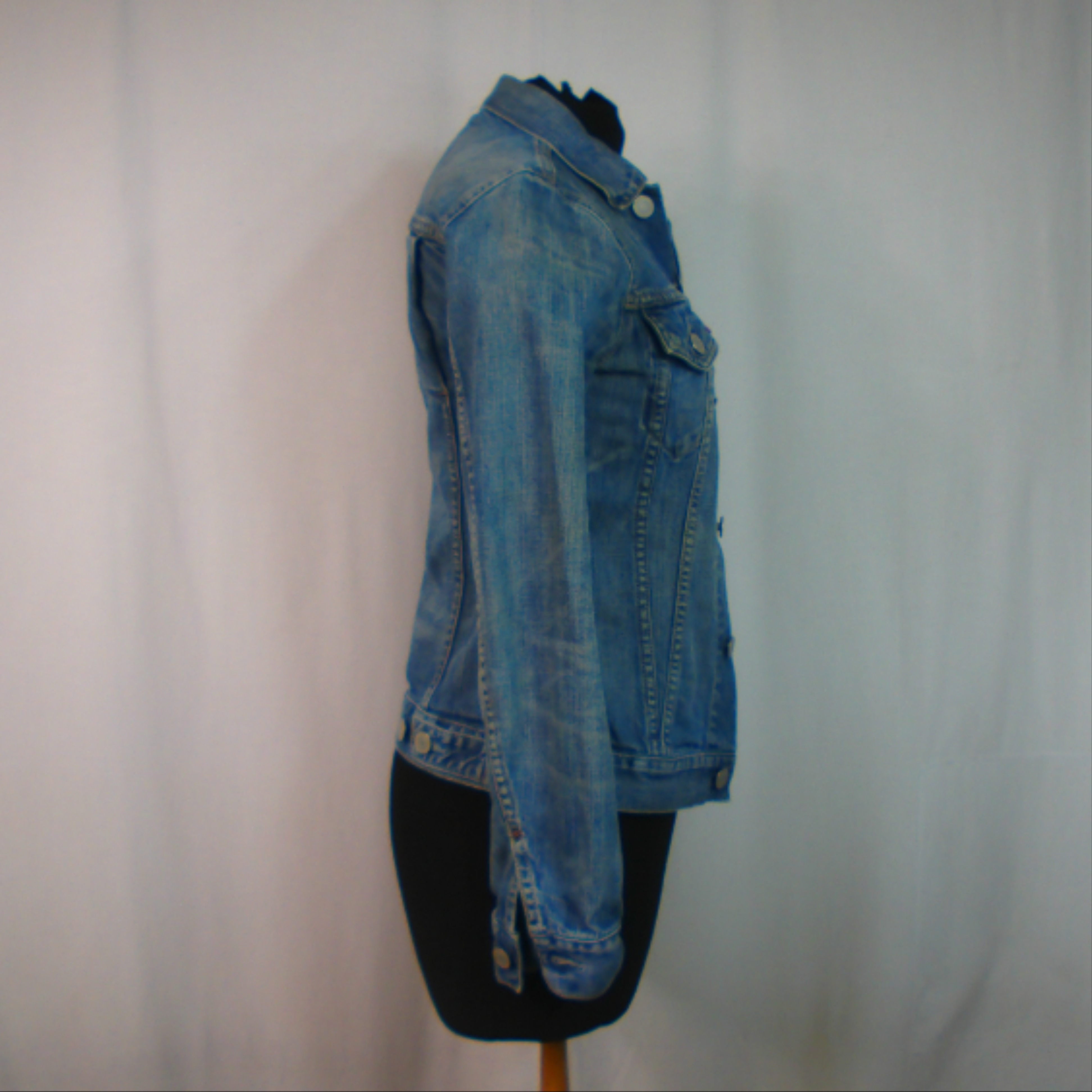 Veste Levi's, jean bleu clair, 100% coton, taille XS  - Vue 5 - 