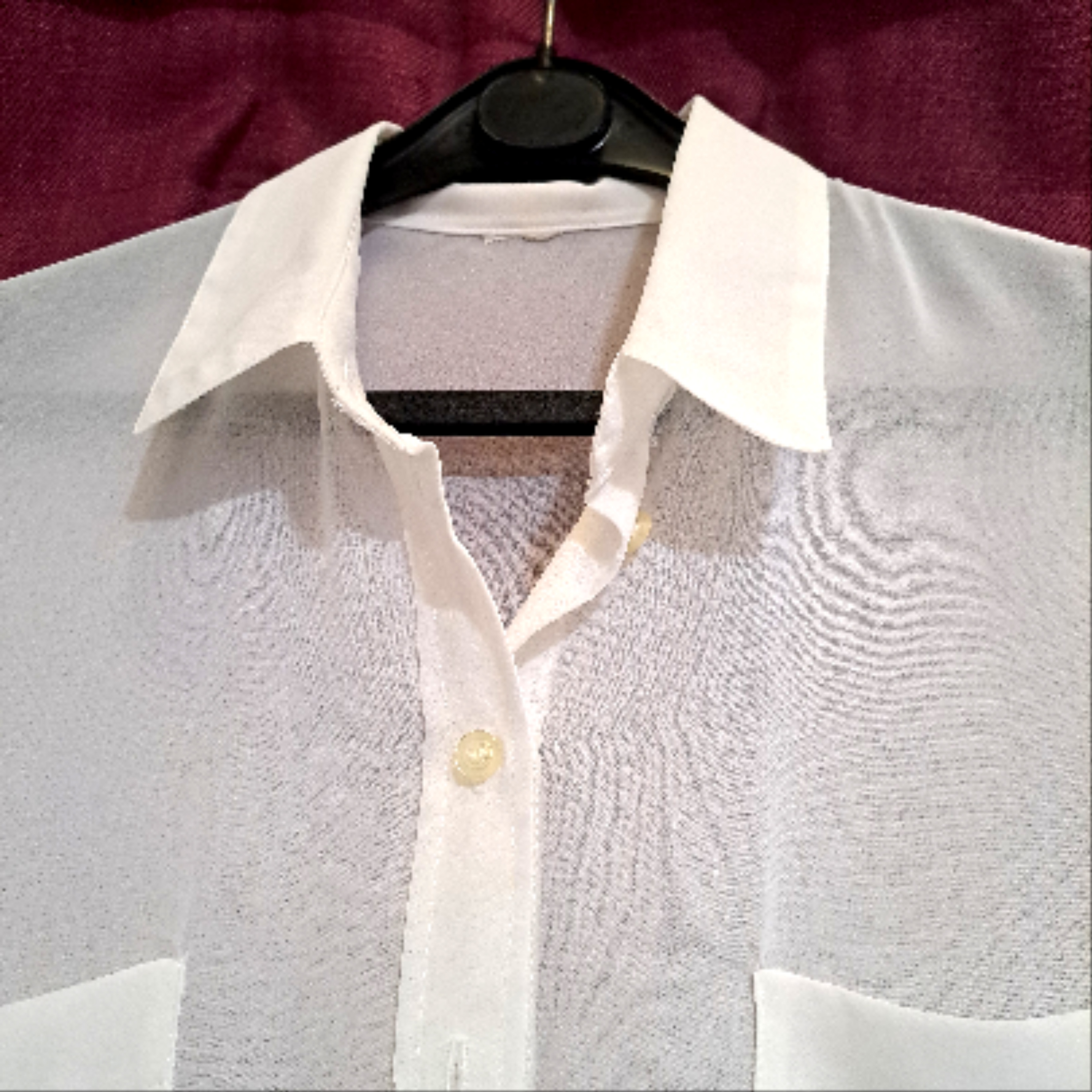 CHEMISIER Blanc Transparent - Taille 48 - Photo 1
