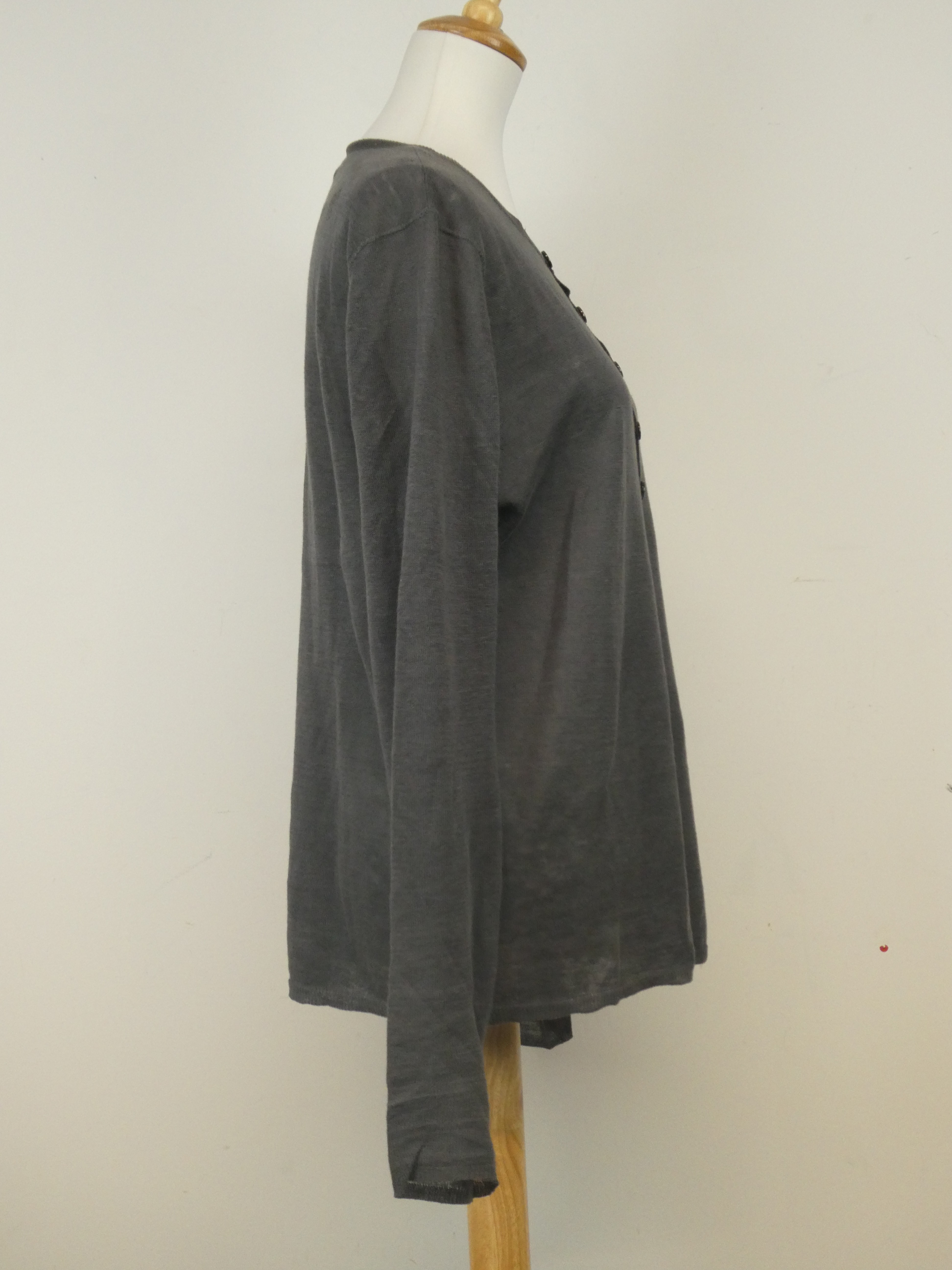 Zadig & Voltaire pull fin boutonné manches longues en lin - Taille S - Photo 1
