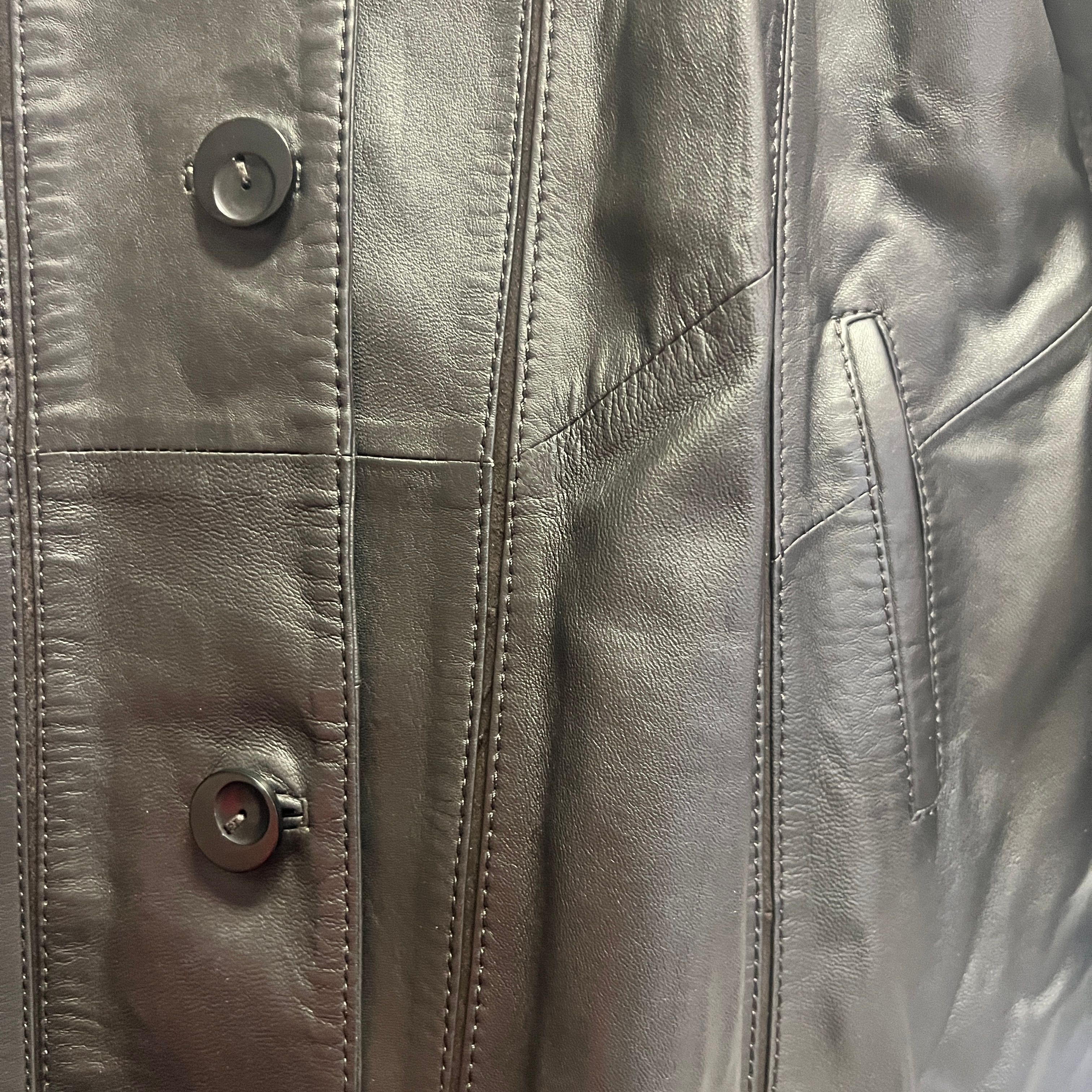 Voir photo 5 de Forestland - Veste longue vintage - Cuir noir - Femme - Taille L Forestland - Veste longue vintage - Cuir noir - Femme - Taille L Très bon état - Vue 5 -