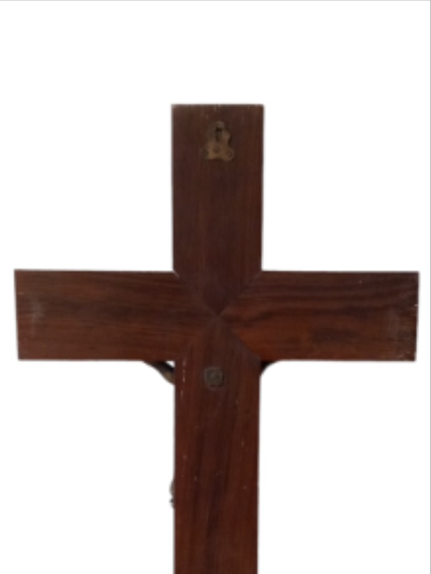 Voir photo 5 de Crucifix Vintage En Bois Et Laiton Sculpture De jésus INRI Crucifix Vintage En Bois Et Laiton Sculpture De jésus INRI Très bon état - Vue 5 -