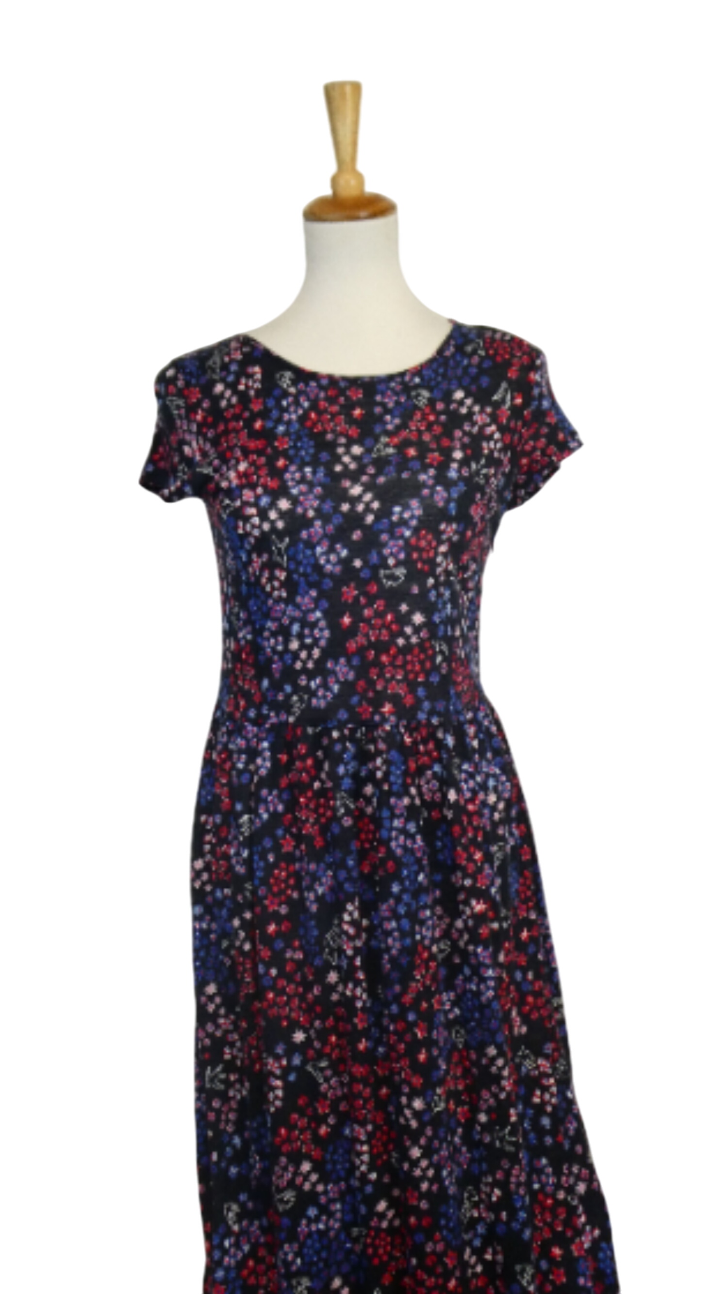 Claudie Pierlot - Robe bleue à fleurs multicolores - T1 - Photo 0