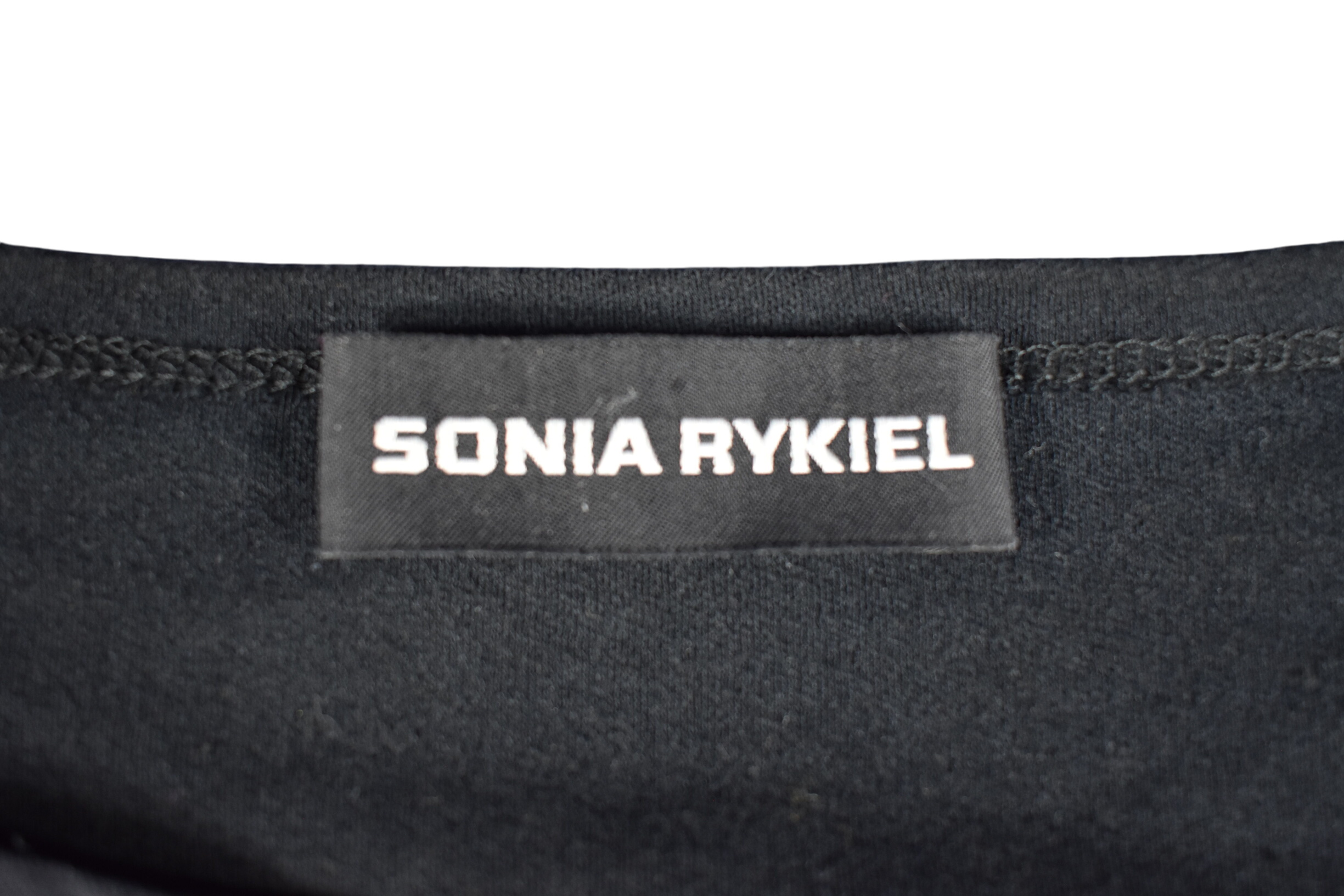 Tunique en Jersey et mousseline noire taille 44 signée SONIA RYKIEL. Bon état -  reconditionné disponible sur Label Emmaüs
