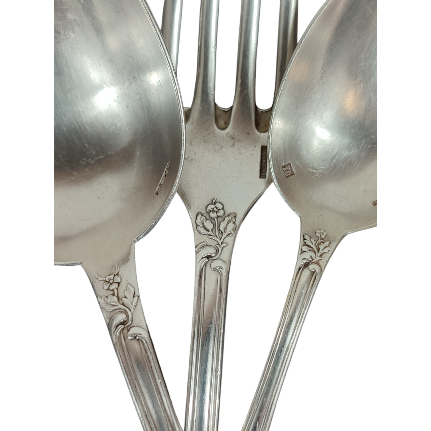 Ménagère 25 pièces (pour 8 personnes) plaquée argent orfèvre BOULENGER - État correct - Photo 5