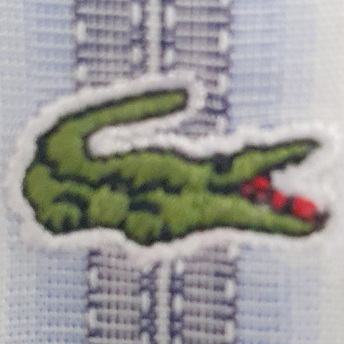 Chemise Lacoste manche longue taille 43 rayée bleu & blanc - Photo 1