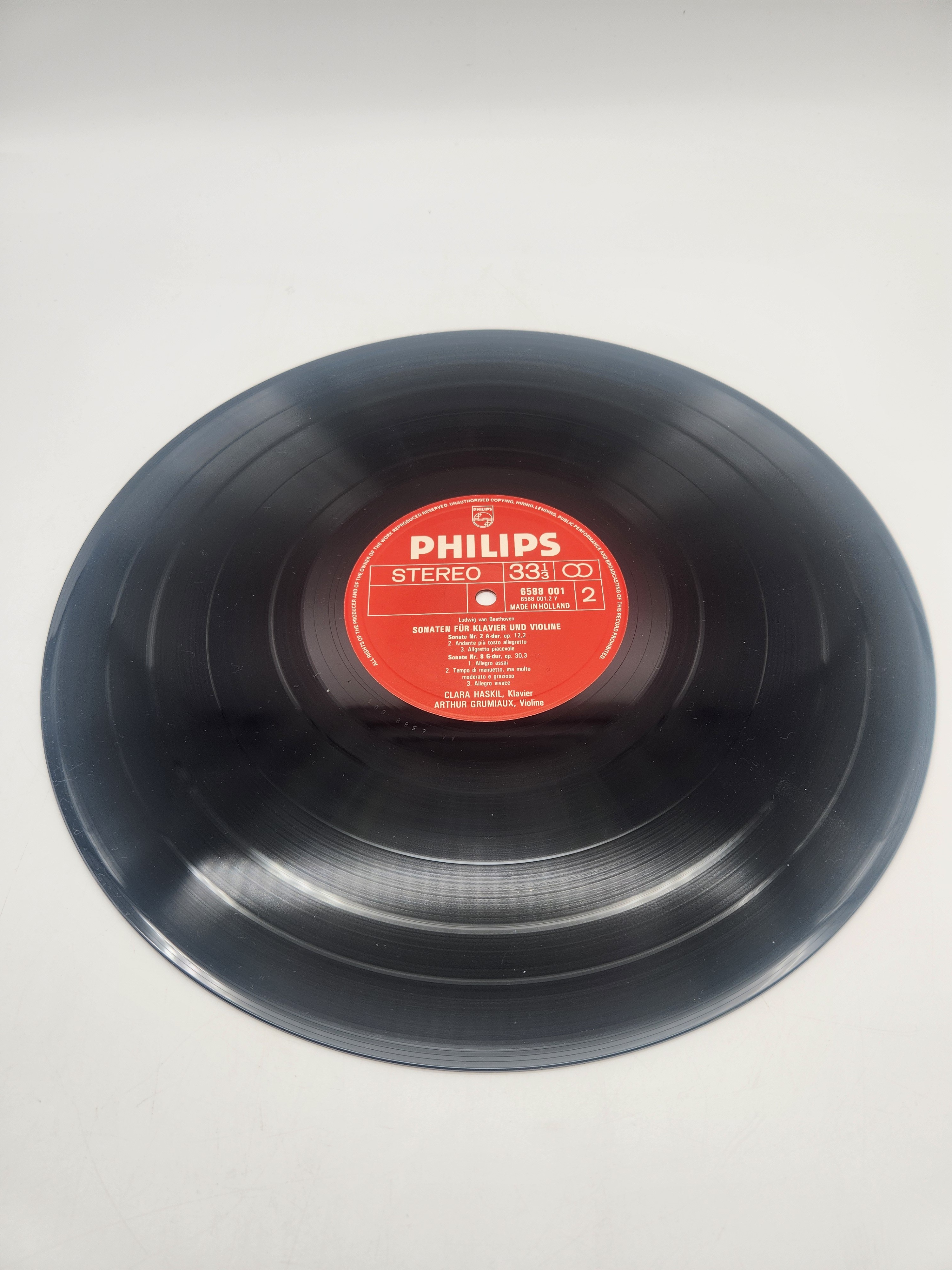 4 Vinyles 33 Tours - Sämtliche Sonaten für Klavier und Violine, composé par Ludwig van Beethoven Très bon état - Vue 29 - 