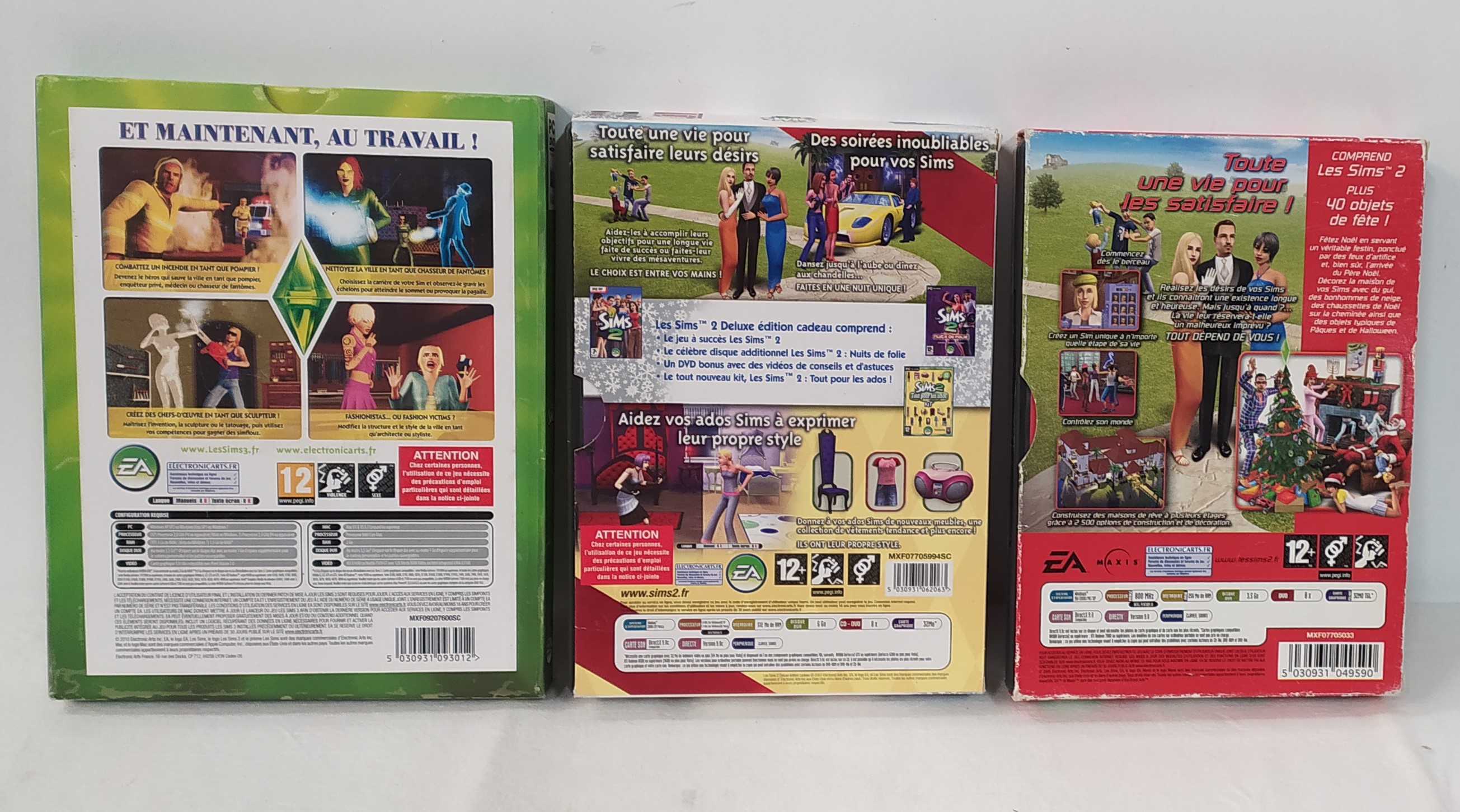 Coffret Les SIMS 3 jeux État correct - Vue 2 - 