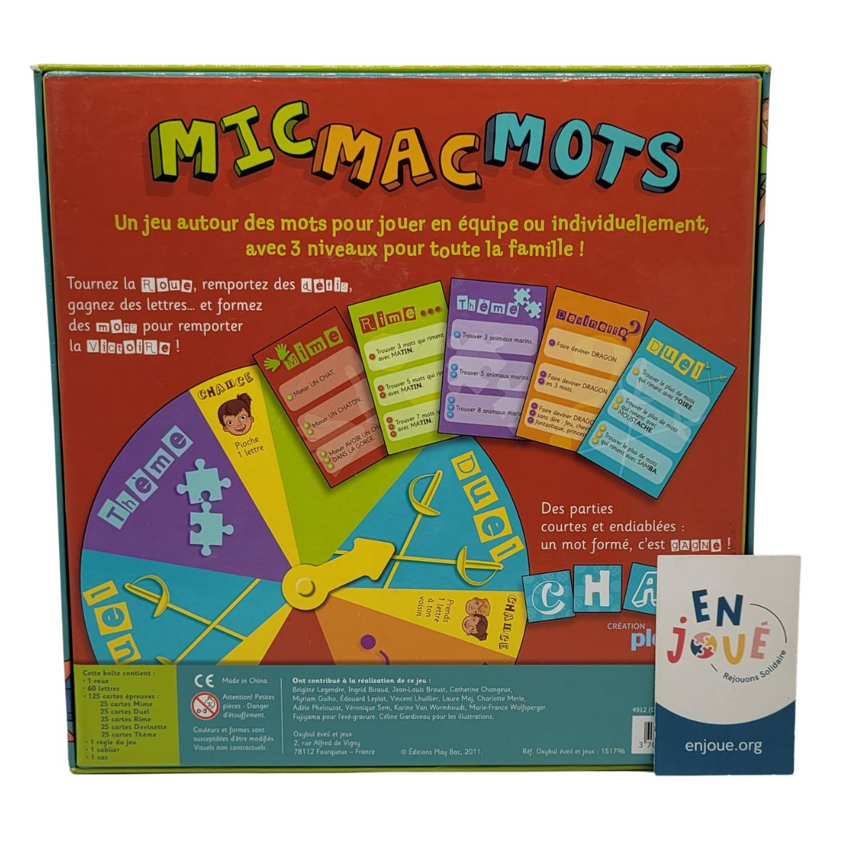 Voir photo 3 de Jeu de société - Mic Mac Mots - Oxbul - À partir de 7 ans. Jeu de société - Mic Mac Mots - Oxbul - À partir de 7 ans. Bon état - Vue 3 -
