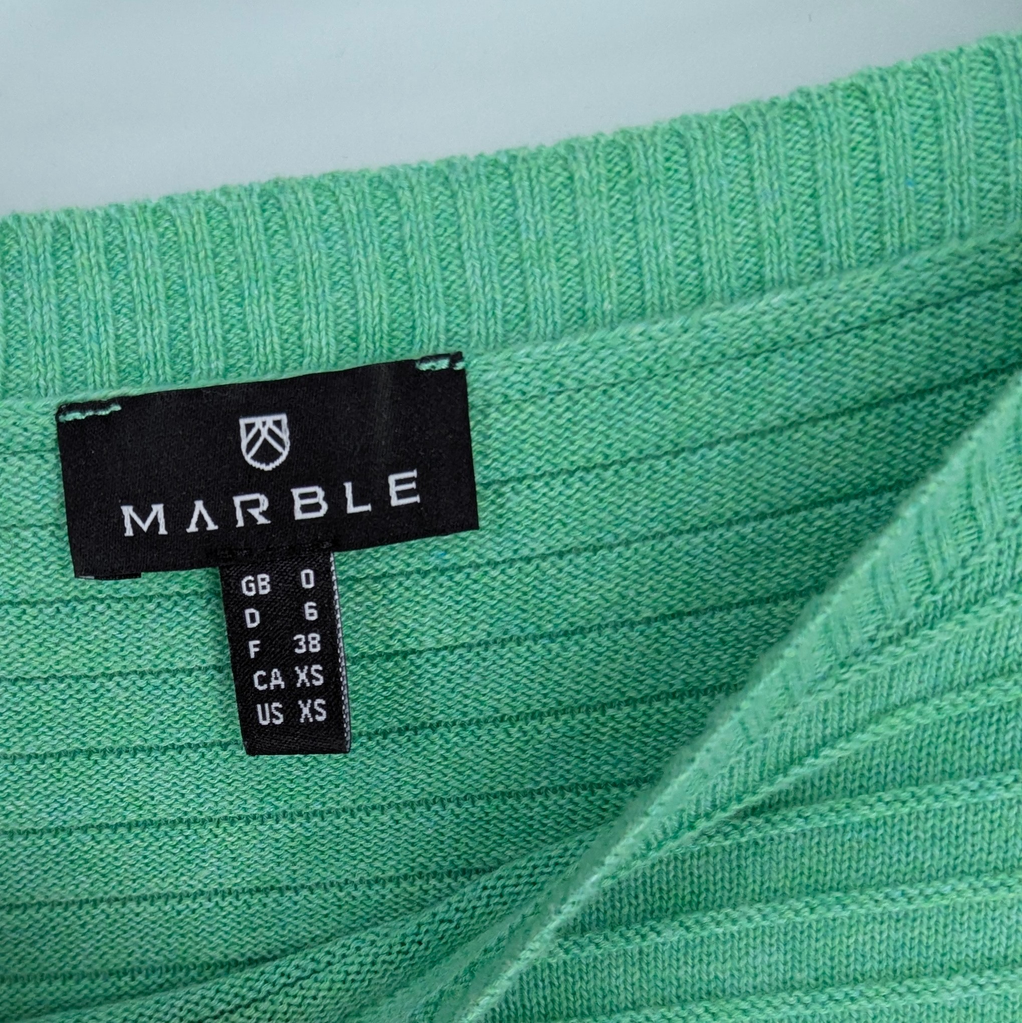 Pull léger MARBLE T.38 vert manches 3/4 - Photo 3