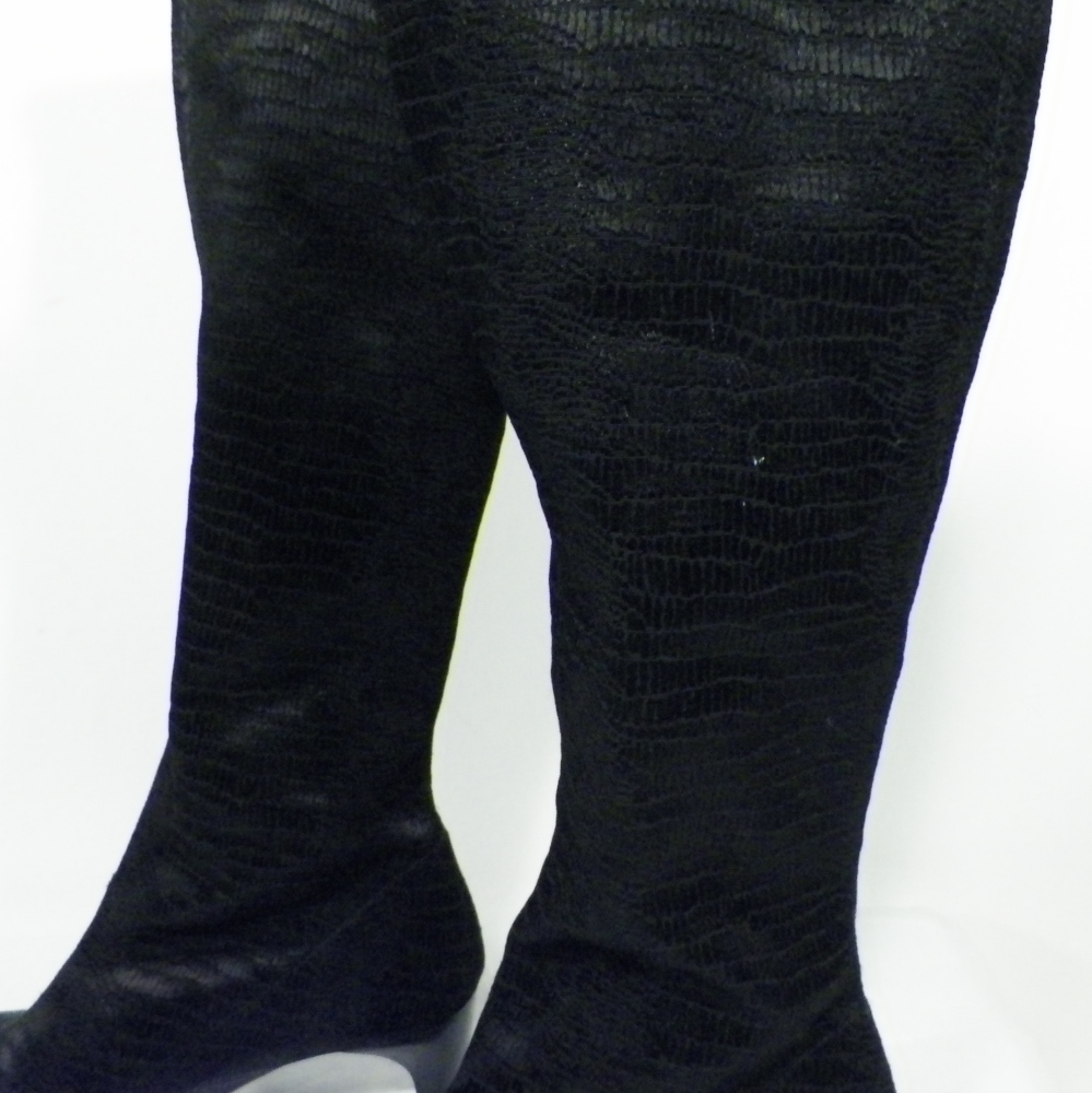 Botte Femme Noire AZUREE Pointure Estimée 35. Bon état - Vue 4 - 
