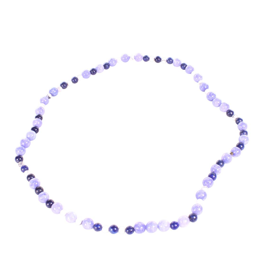 Collier bleu en pierre Bon état -  reconditionné disponible sur Label Emmaüs