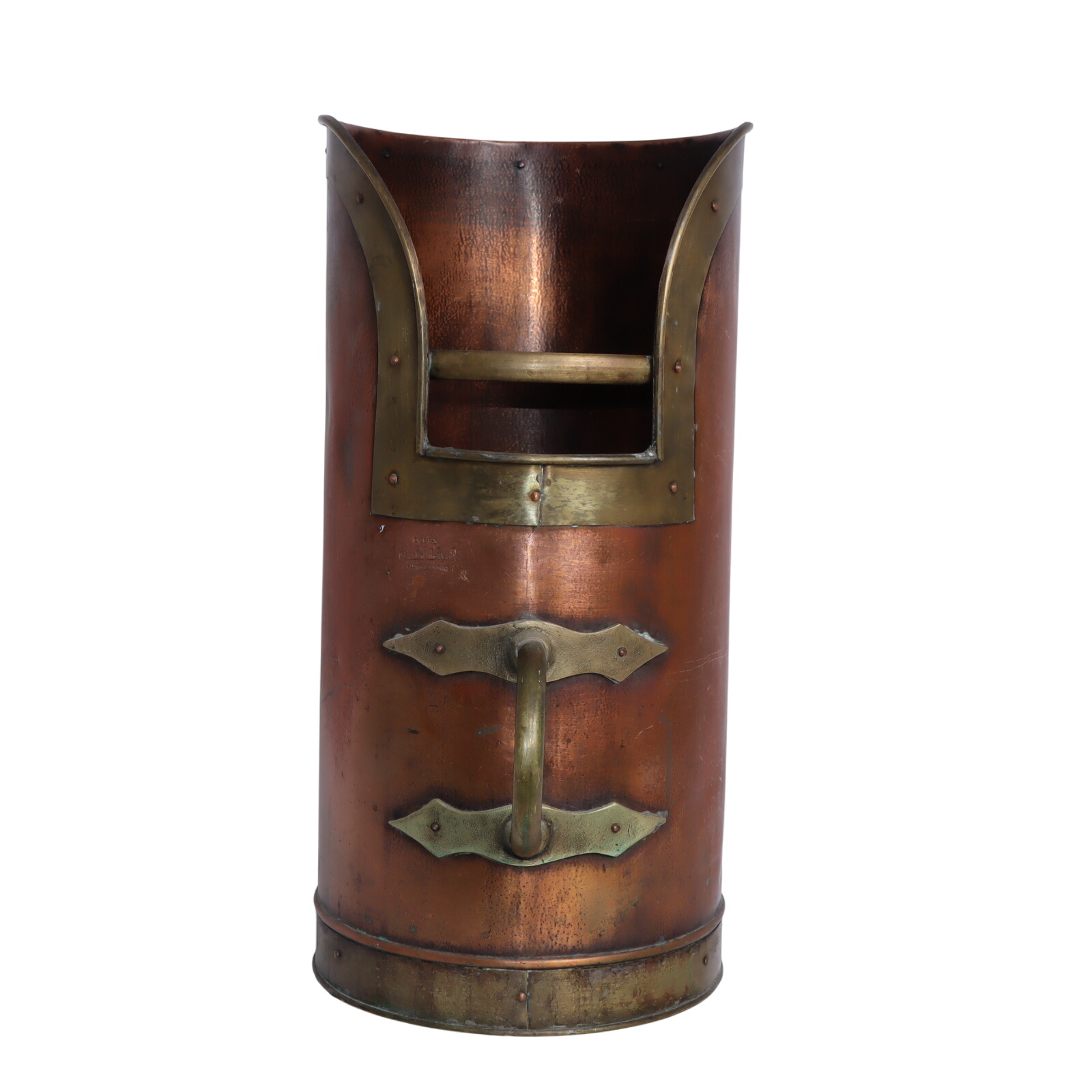 Seau à charbon en cuivre Jean Paul THEVENOT - Photo 0