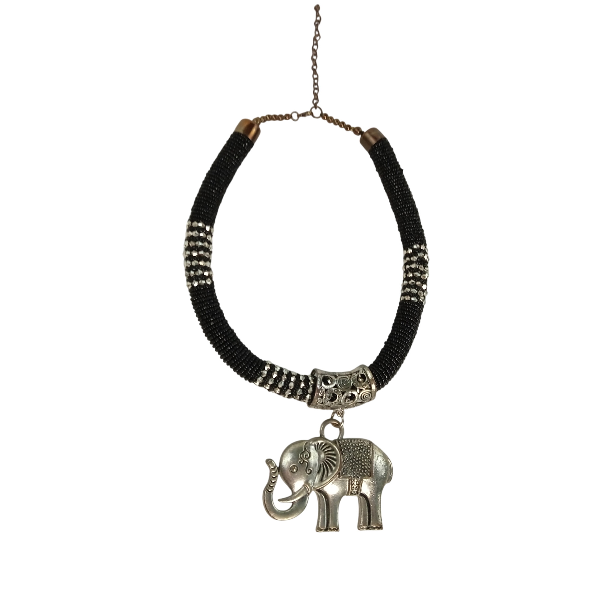 Collier Pendentif lphant Tibtain mtal plaqu - Label Emmaus - Modalova