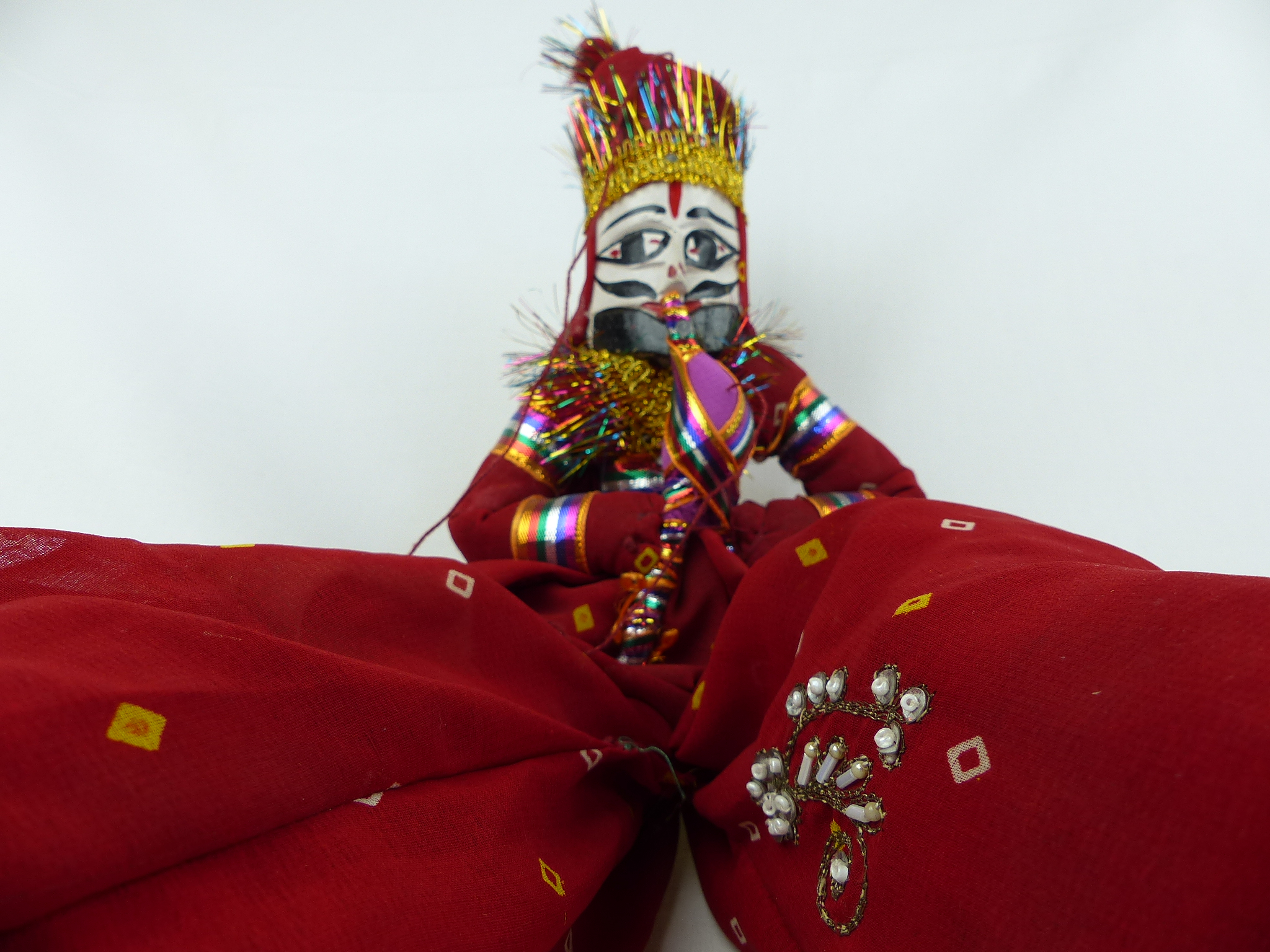 Marionnette Indienne du Rajasthan, théâtre traditionnel Kathputli - Bon état - Photo 3