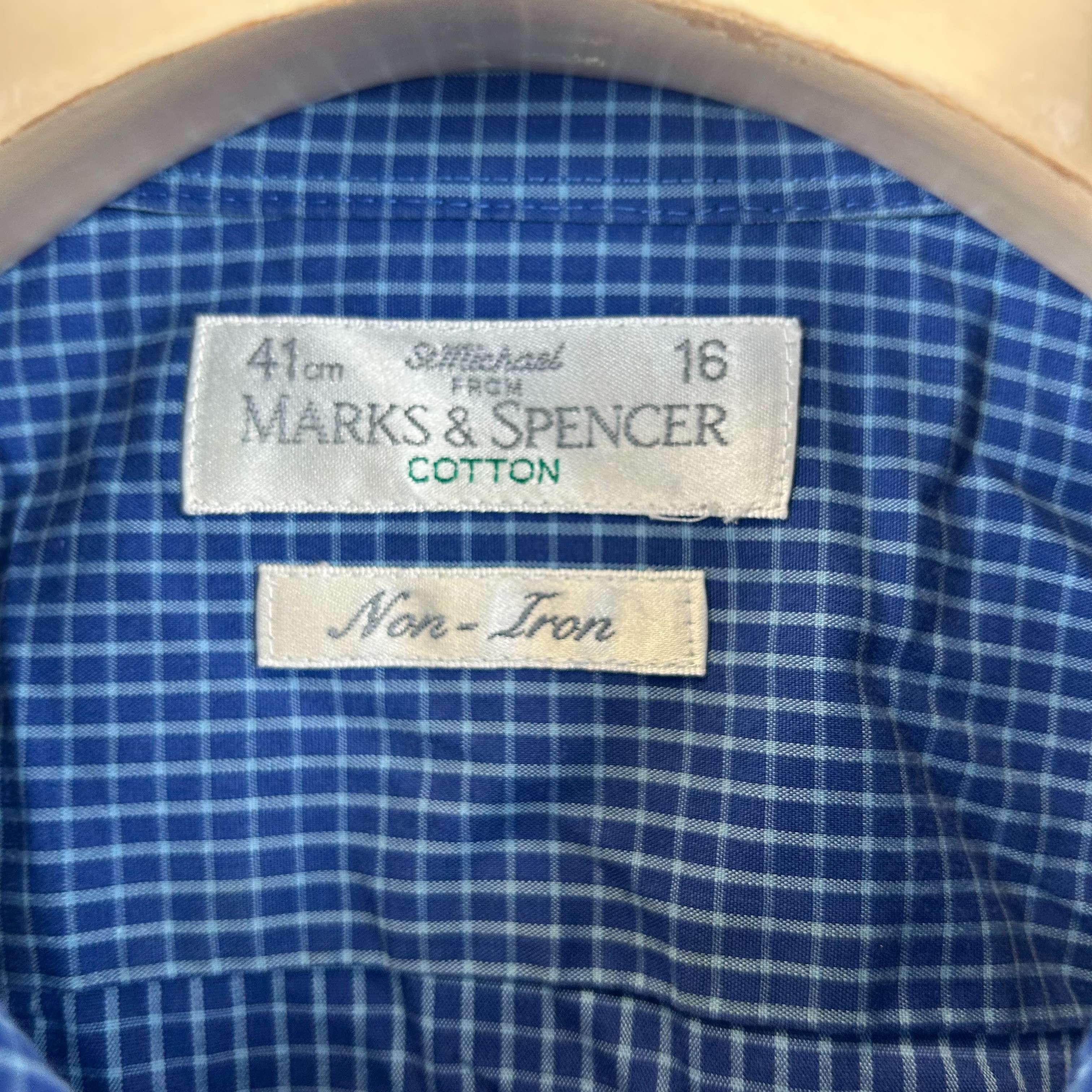 Marks & Spencer - Chemise bleue à carreaux -Taille 50 - Photo 3