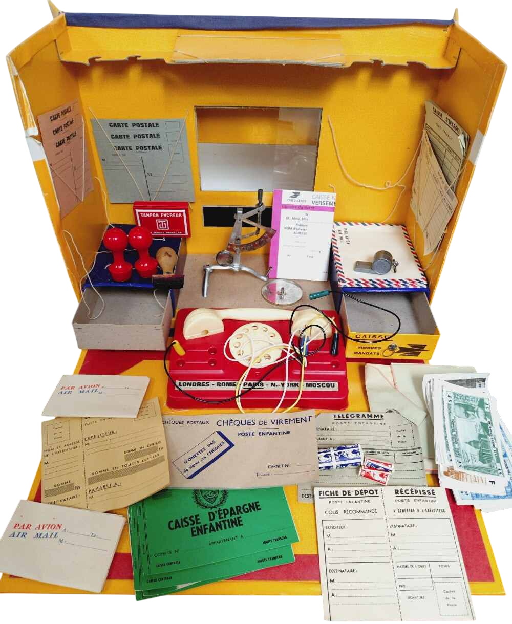 Acheter Ancien jouet Transcar Paris/Rome/Londres/New-York/Moscou/ Bureau de poste, Poste enfantine, année 50/60. Bon état - 55,00 € Ancien jouet Transcar Paris/Rome/Londres/New-York/Moscou/ Bureau de poste, Poste enfantine, année 50/60. Bon état - reconditionné disponible sur Label Emmaüs