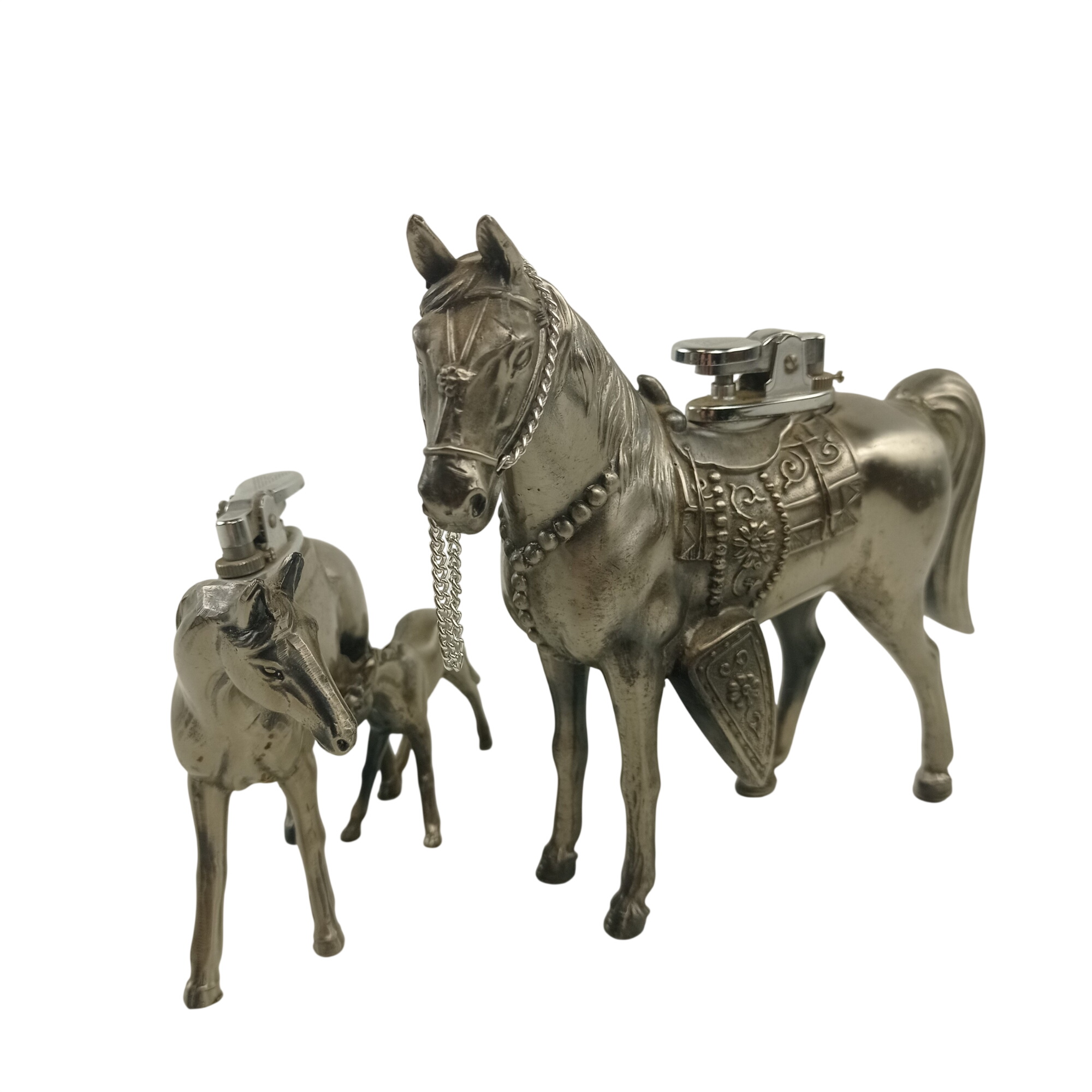 Statuettes chevalines à usage de briquet. Métal Très bon état -  reconditionné disponible sur Label Emmaüs