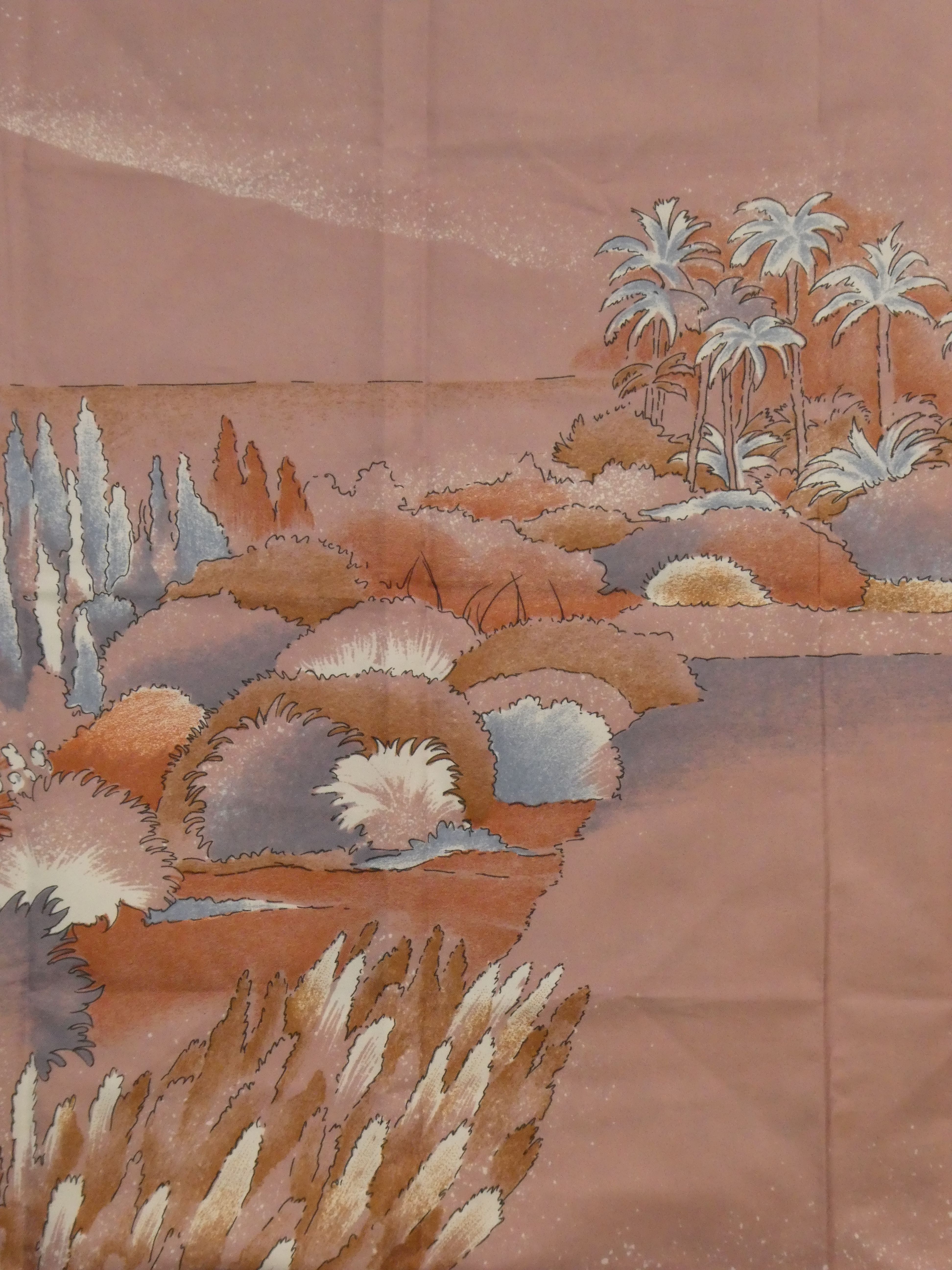 Saint Hilaire Foulard Rose motif paysage - Photo 4