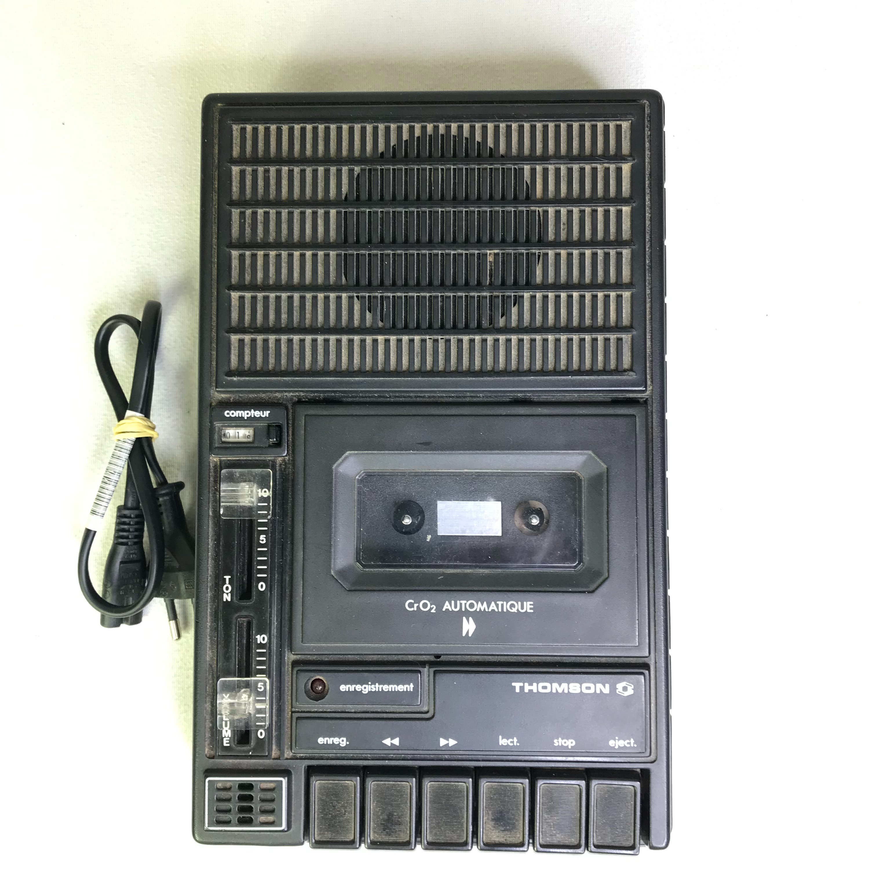  Magnétophone cassette Thomson MK 1397 vintage portatif  Bon état - Vue 2 - 