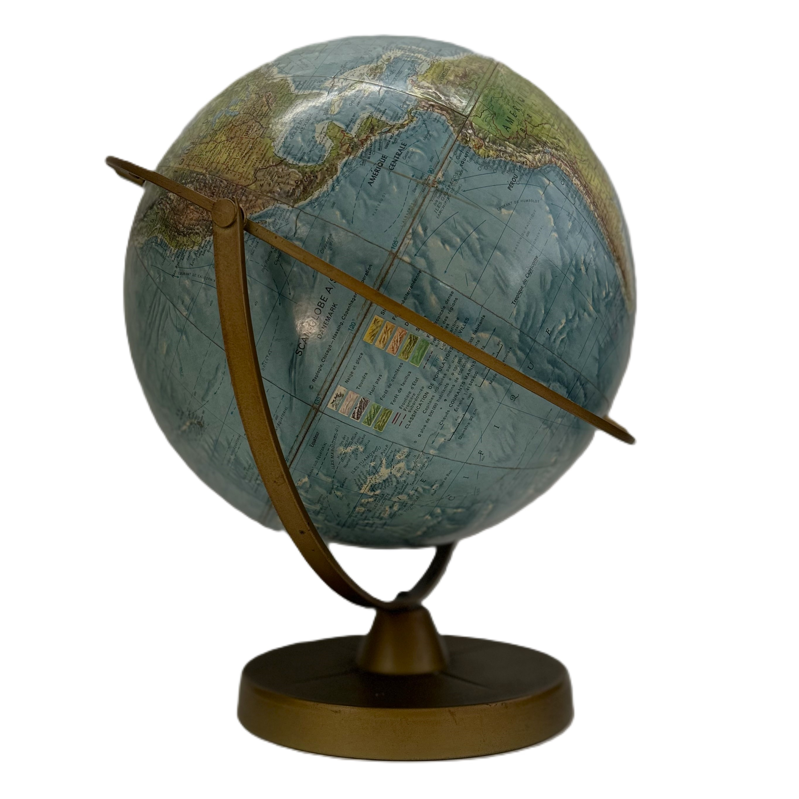 Globe terrestre vintage Scan-Globe années 70 - Idée cadeau 🎁 - Photo 1