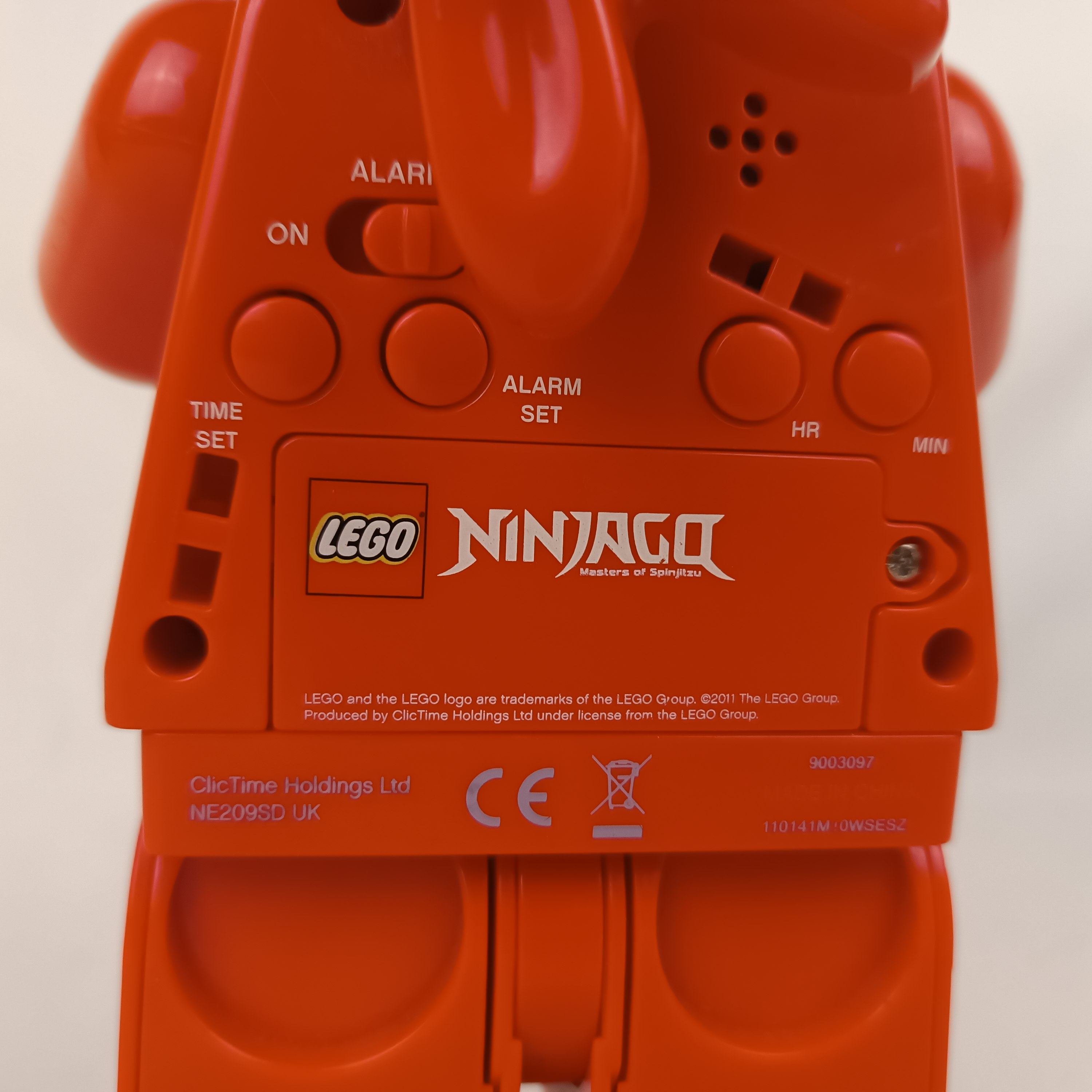 Horloge et Réveil "NinjaGo" LEGO, Hauteur de 24cm environ - État correct - Photo 5