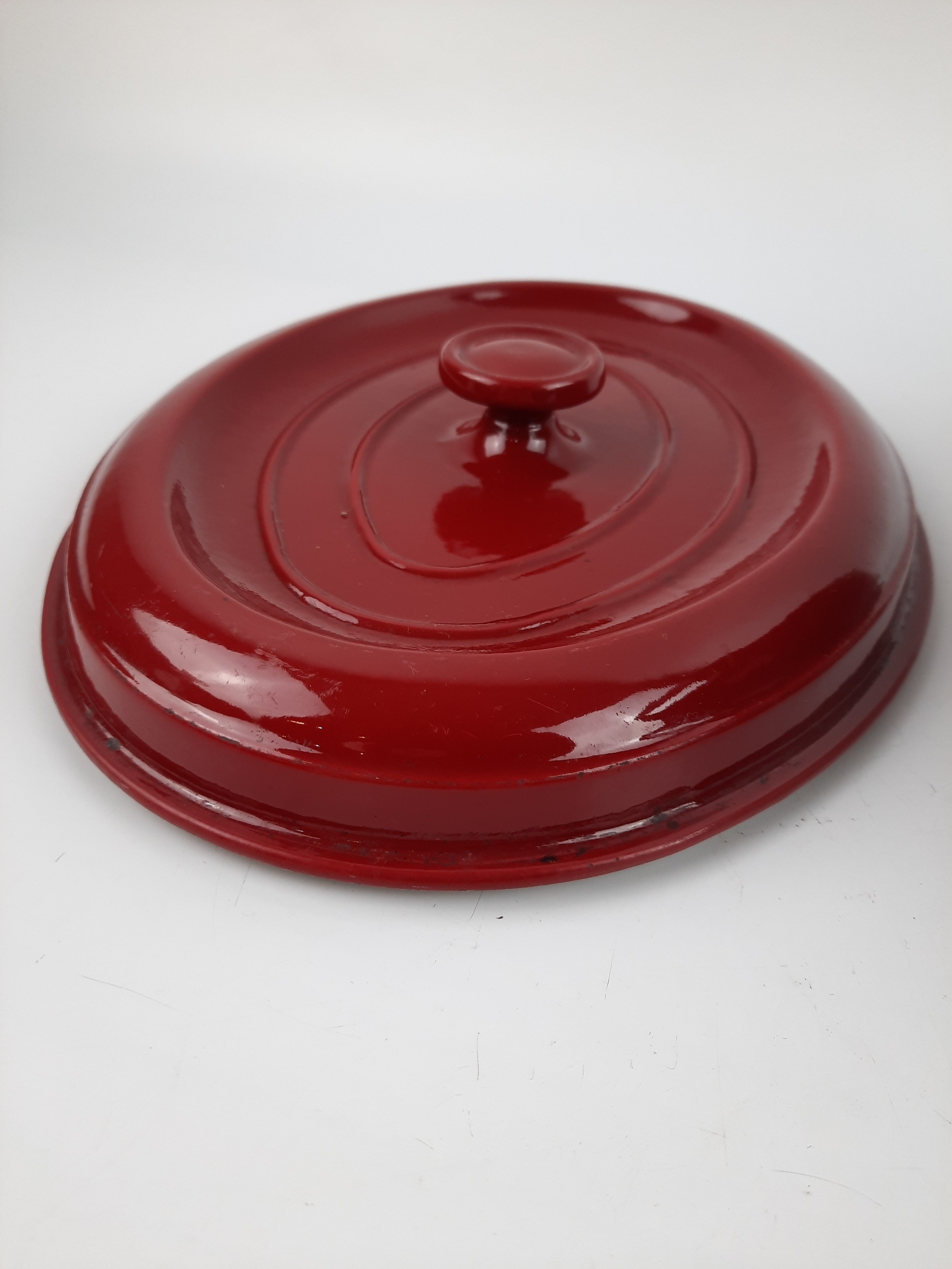 Cocotte en fonte rouge ovale Fontignac 29 - Bon état - Photo 8