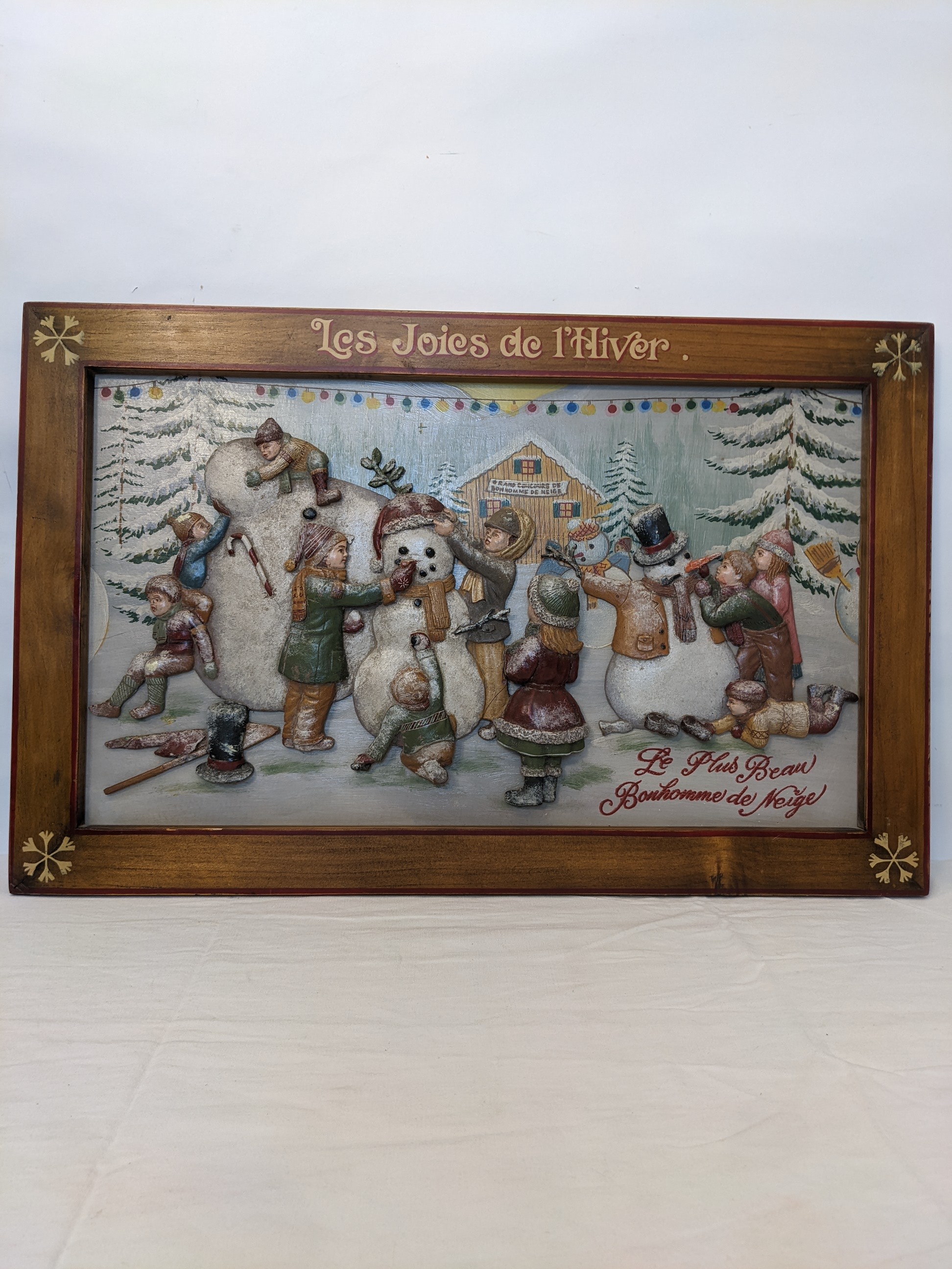 Vends tableau bois relief Country Corner « Aerial travel for pleasure » on Gens de Confiance