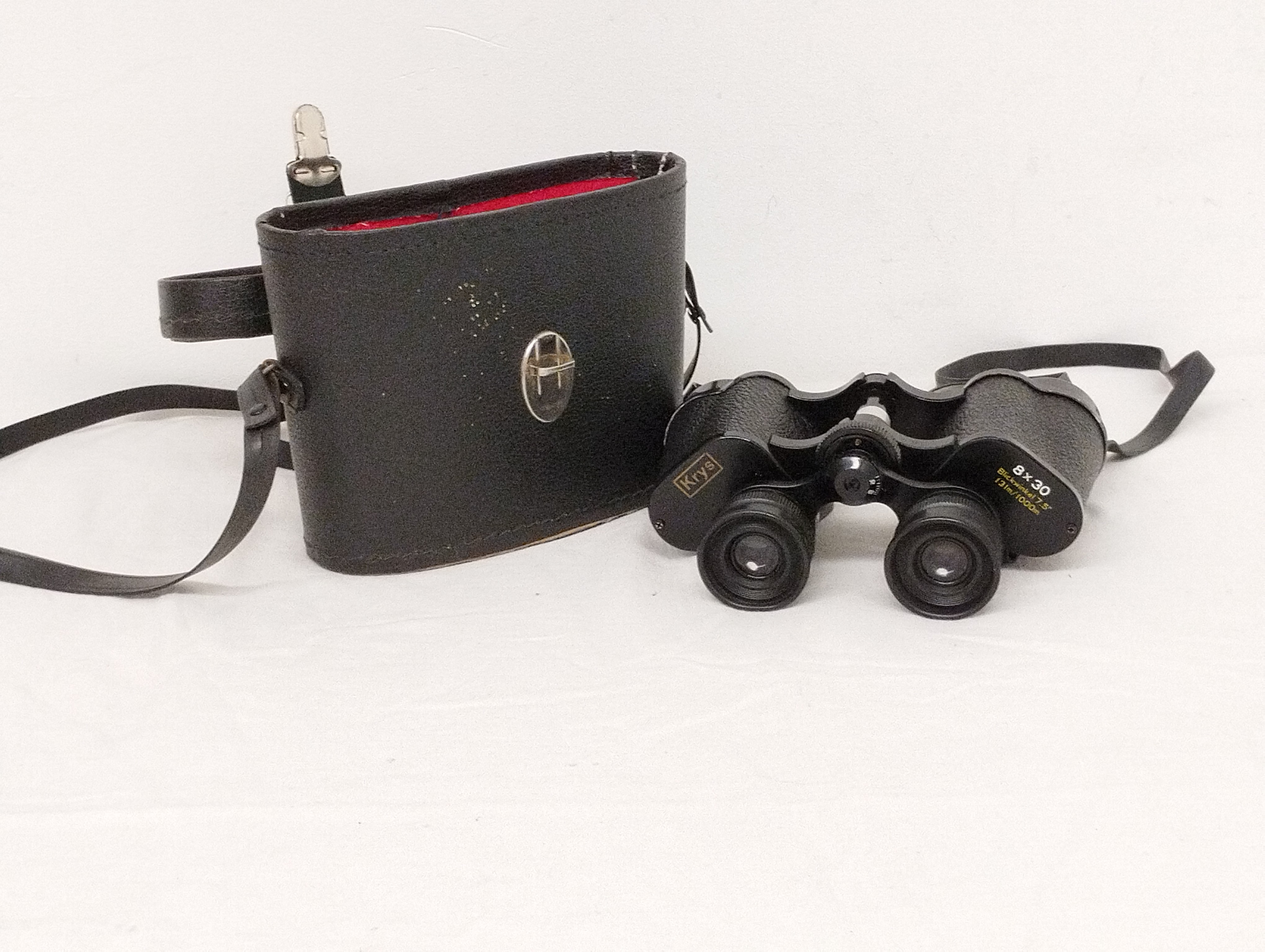 Paire de Jumelles vintage KRYS 8x 30 Blickwinkel 7.5° - 131m/1000m avec étui - Bon état - Photo 3