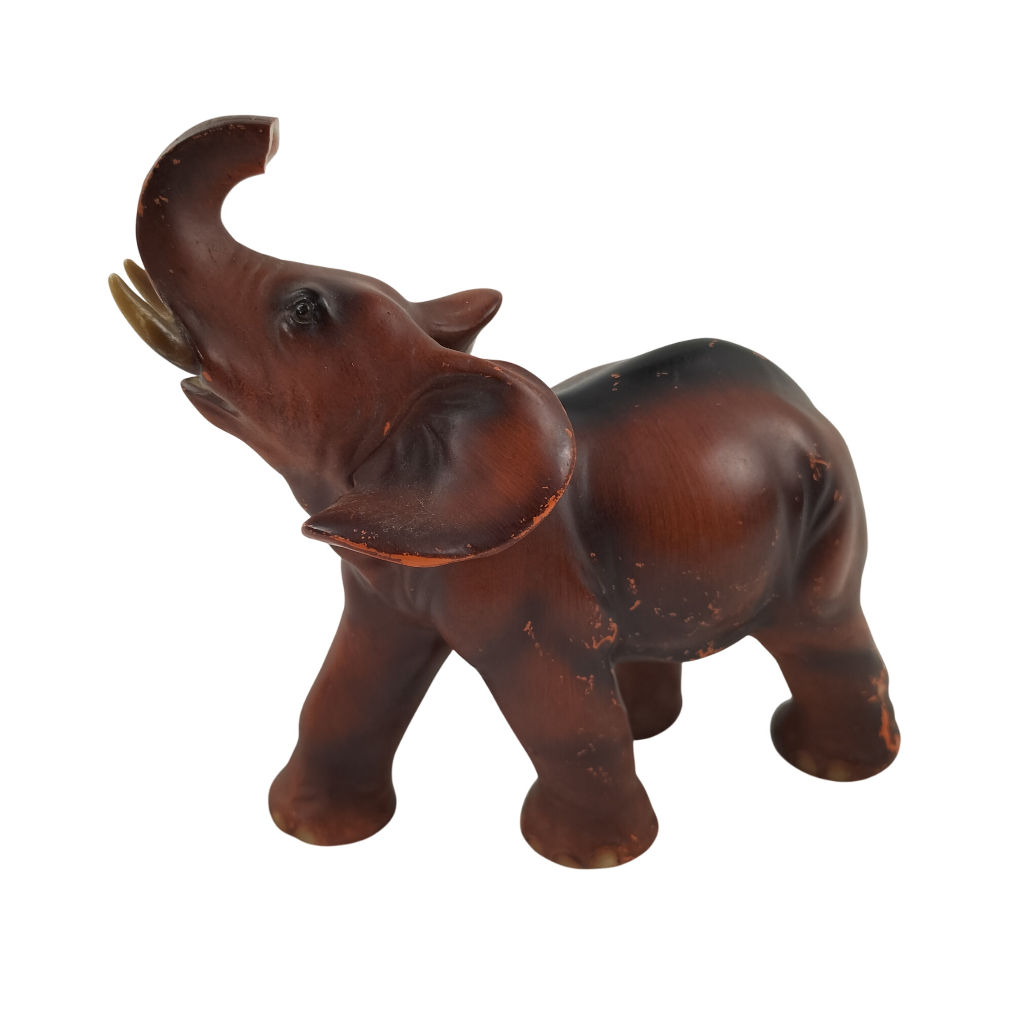 Statue d'éléphant en résine peinte - Photo 0