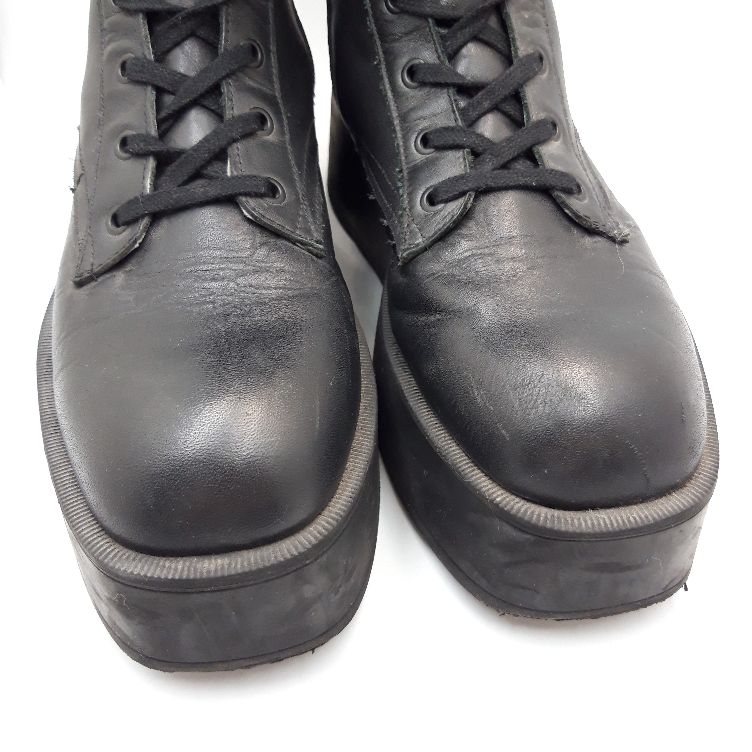 Bottines à lacet en cuir noir pour femme Zara, pointure 41 - Photo 5