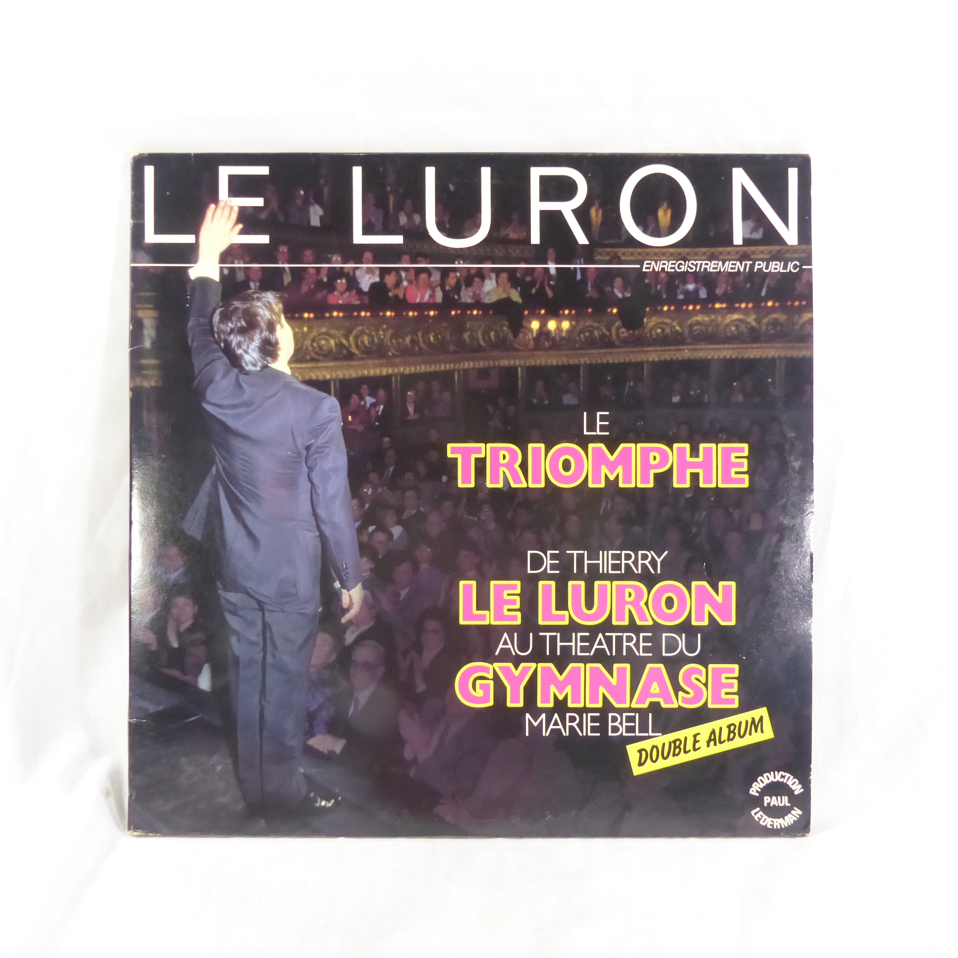 Double vinyle 33T Le Luron / Le triomphe - Production Paul Lederman 1985 Bon état -  reconditionné disponible sur Label Emmaüs