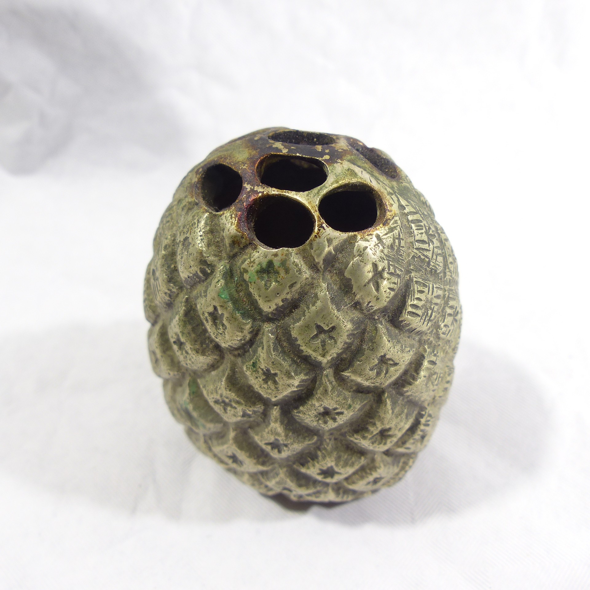 Vase en métal argenté / Porte-fourchettes à apéritif - Signé Alpaca Espagne Bon état - Vue 3 - 