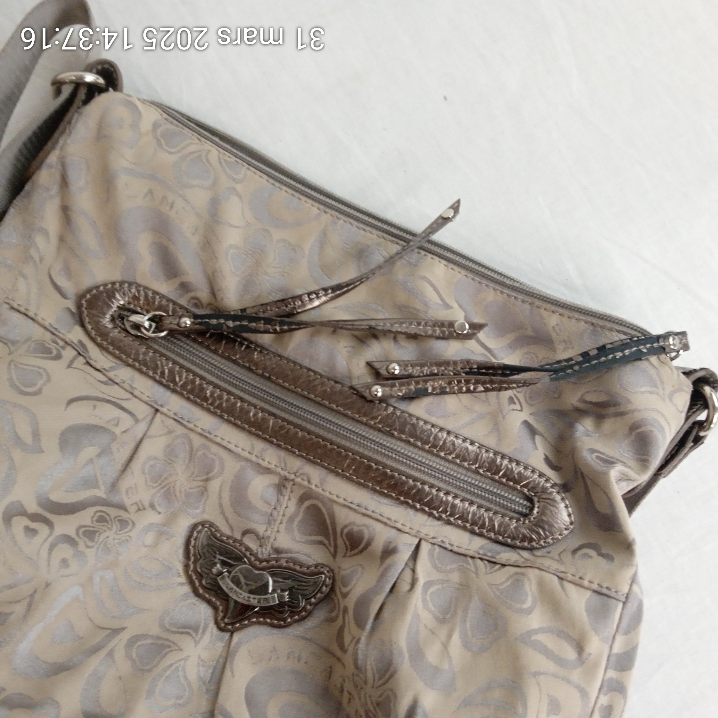 Sac à bandoulière LANCASTER en tissu - Photo 5