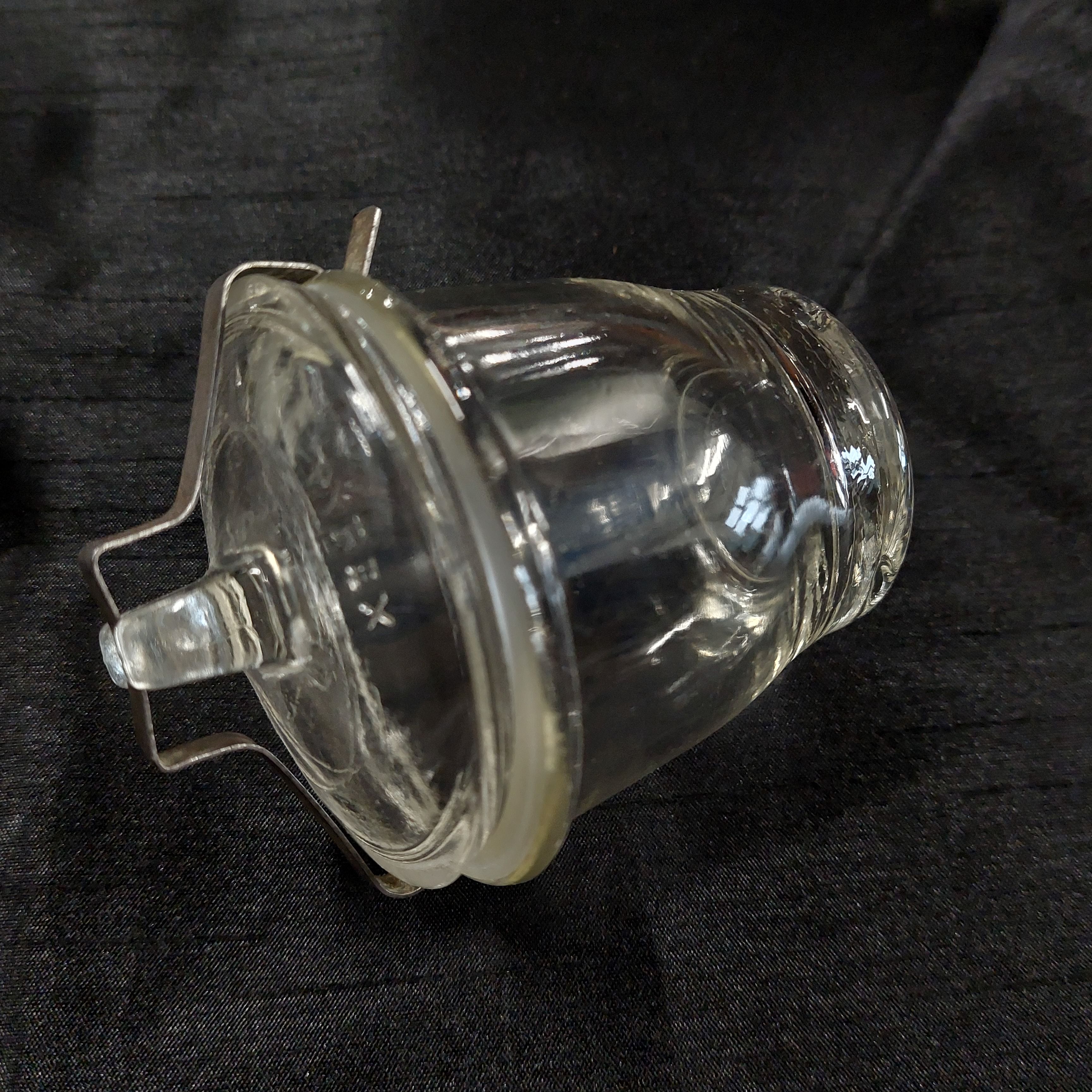 4 Petits pot scellés - Pyrex - transparent - 7cm - Label Emmaüs