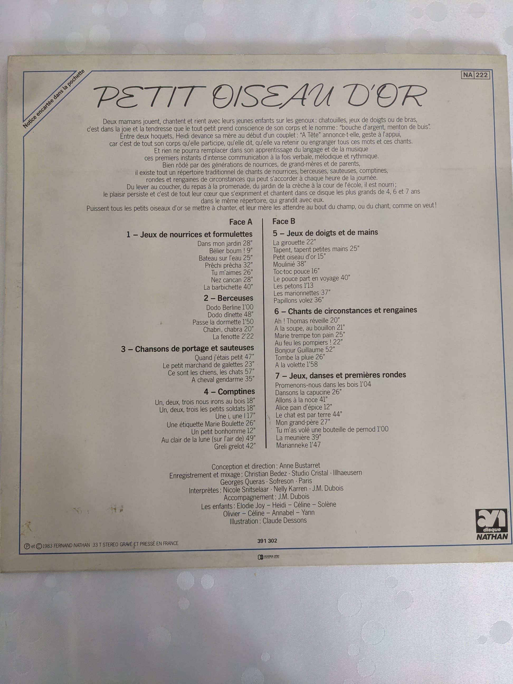 Anne Bustarret Petit oiseau d'or 1983  - Vue 4 - 