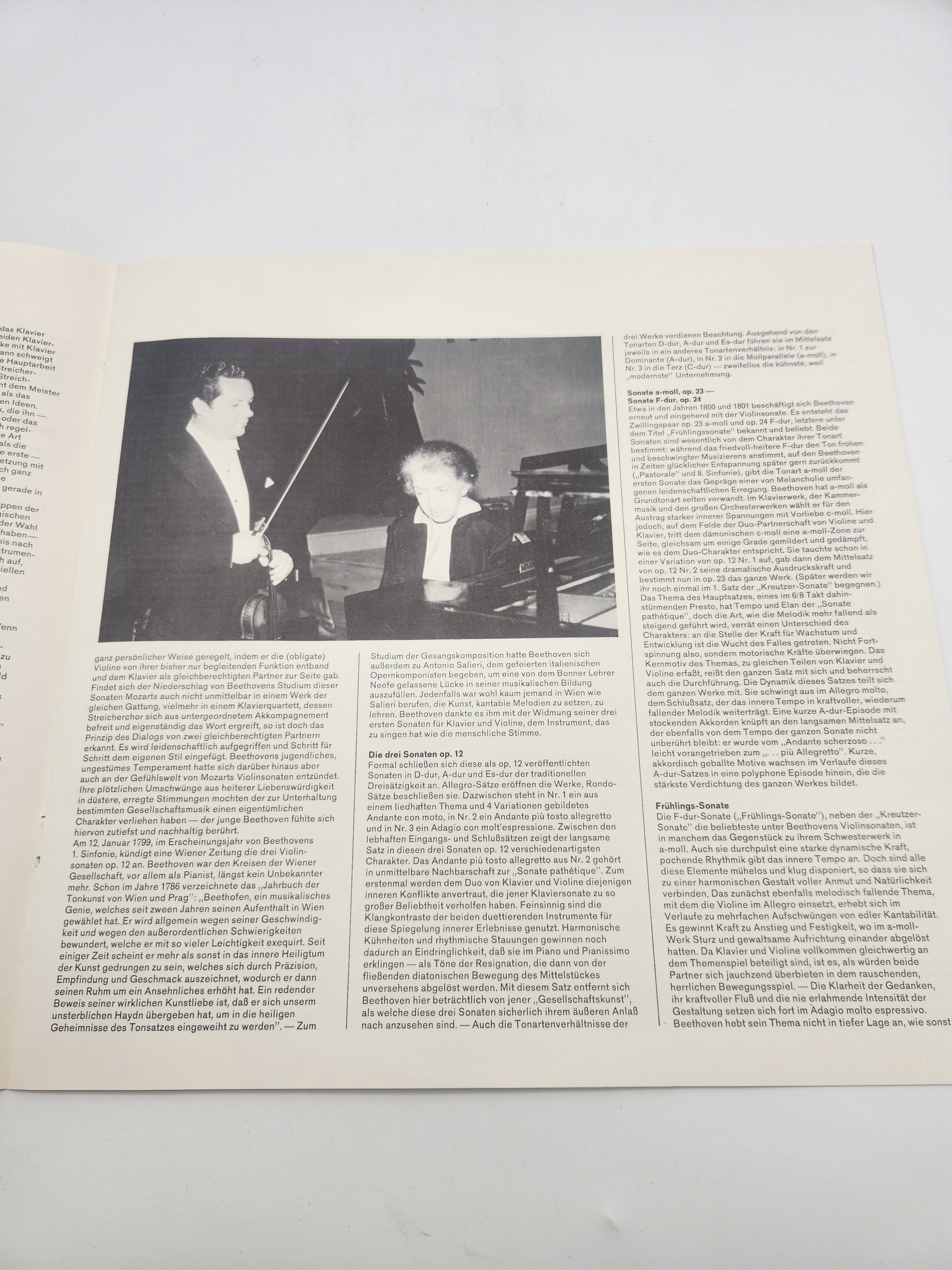 4 Vinyles 33 Tours - Sämtliche Sonaten für Klavier und Violine, composé par Ludwig van Beethoven Très bon état - Vue 8 - 