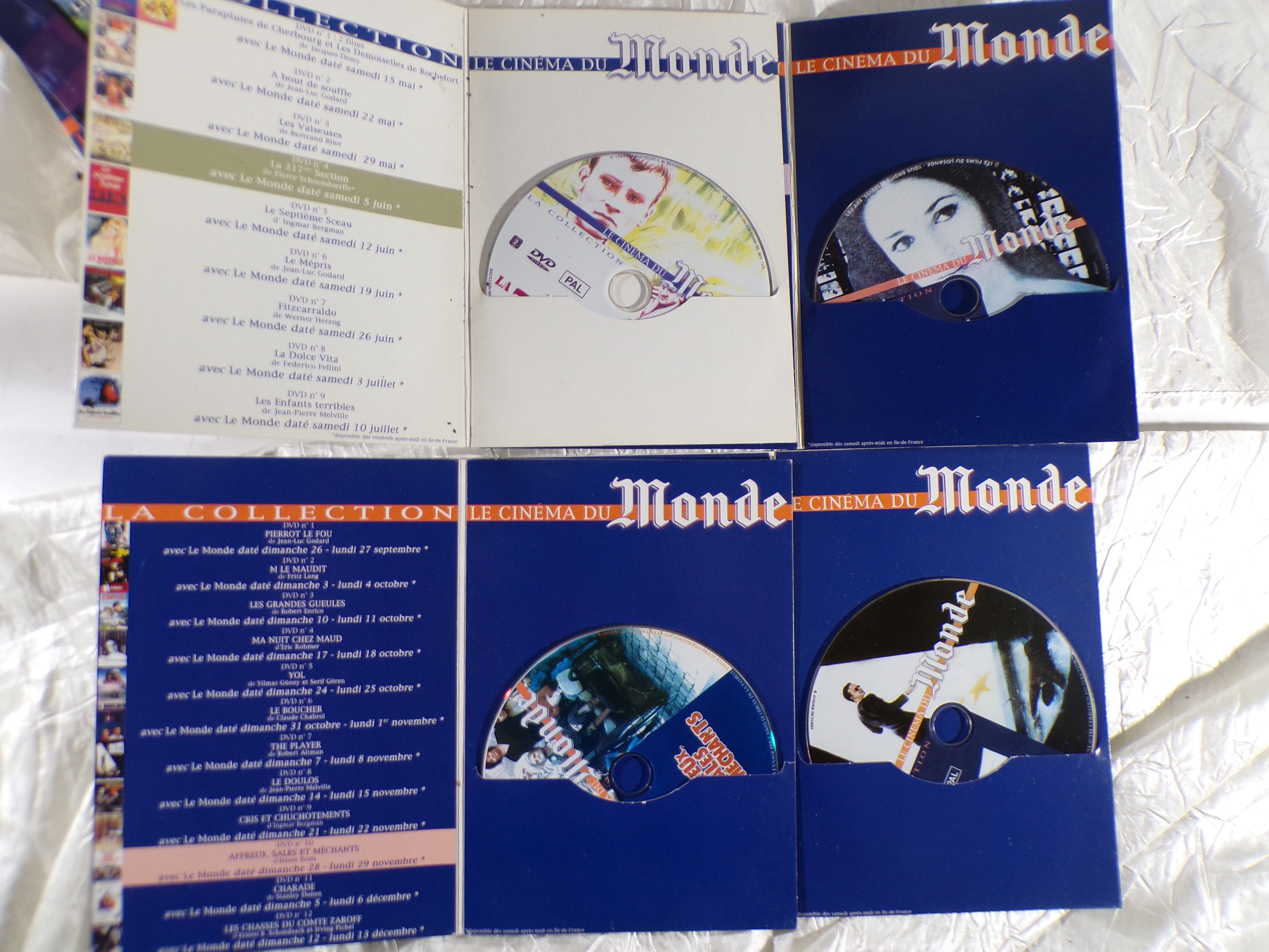 Lot de 10 DVDs films classiques collection "Le monde" pochette carton Très bon état - Vue 6 - 