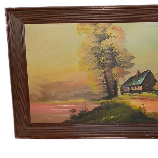 Tableau Estimation Peinture A L'huile Signe Lucas France - État correct - Photo 4