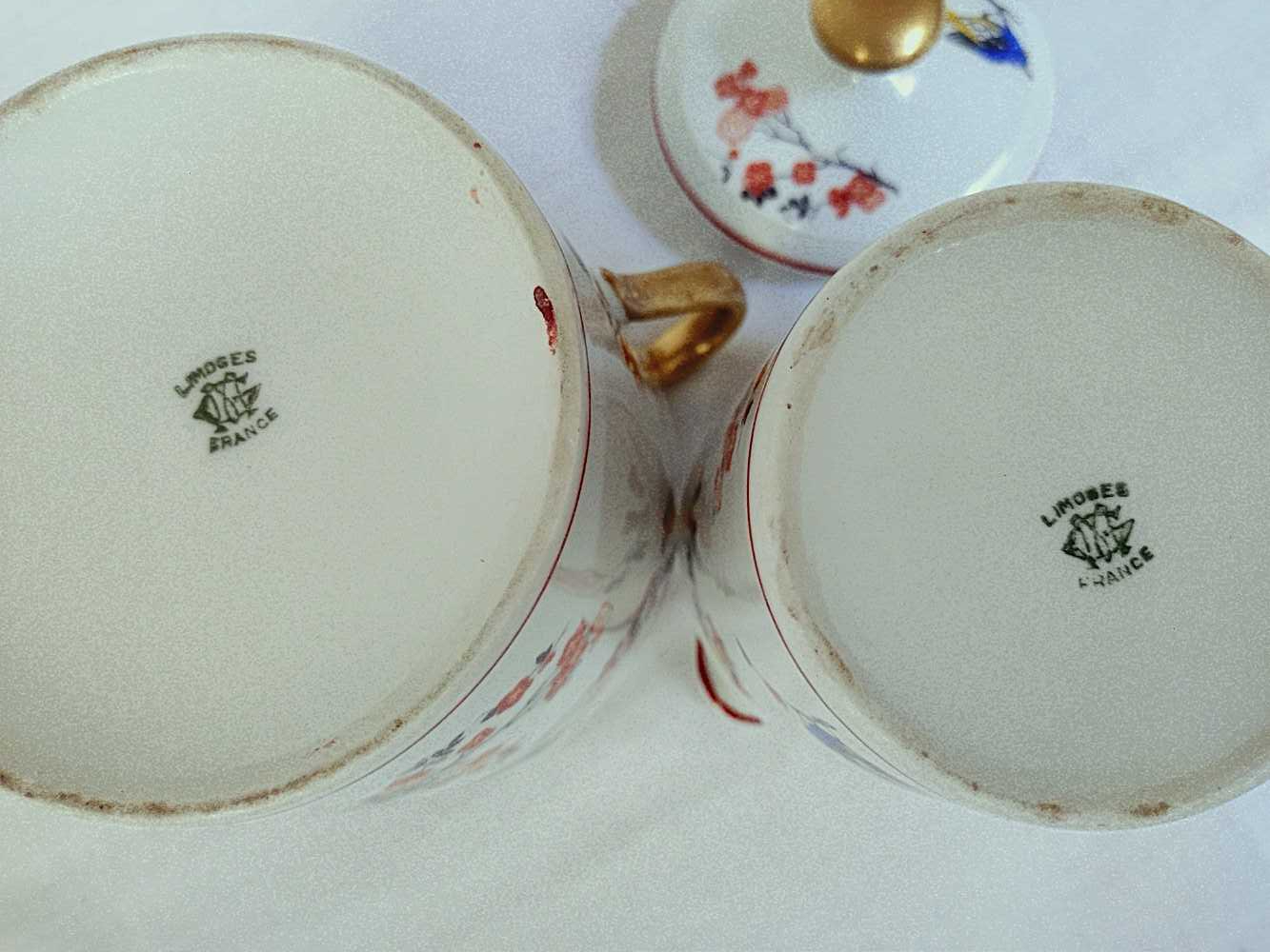 Petit pichet et son sucrier en porcelaine de Limoges, décor japonisant. - Photo 10