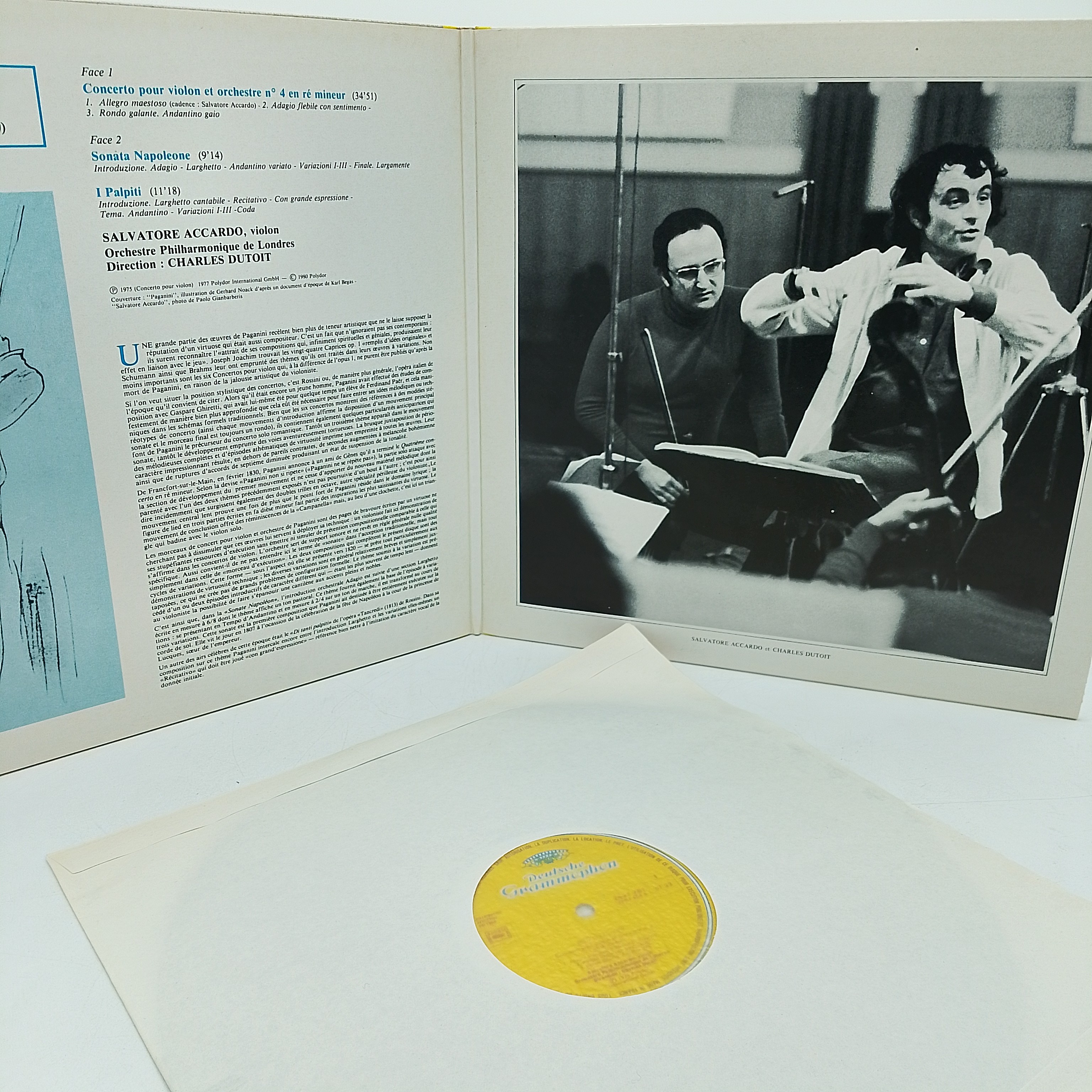 Vinyle Niccolo Paganini "Concerto pour violon n°4 en ré mineur Bon état - Vue 3 - 