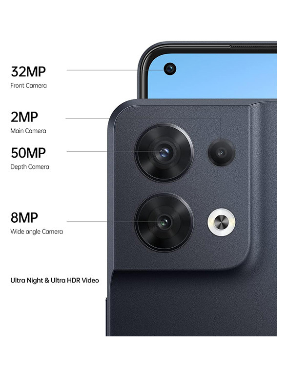 Voir photo 3 de Oppo Reno8 5G - 256 Go - Bon état - Noir - Batterie testée Oppo Reno8 5G - 256 Go - Bon état - Noir - Batterie testée - Vue 3 -