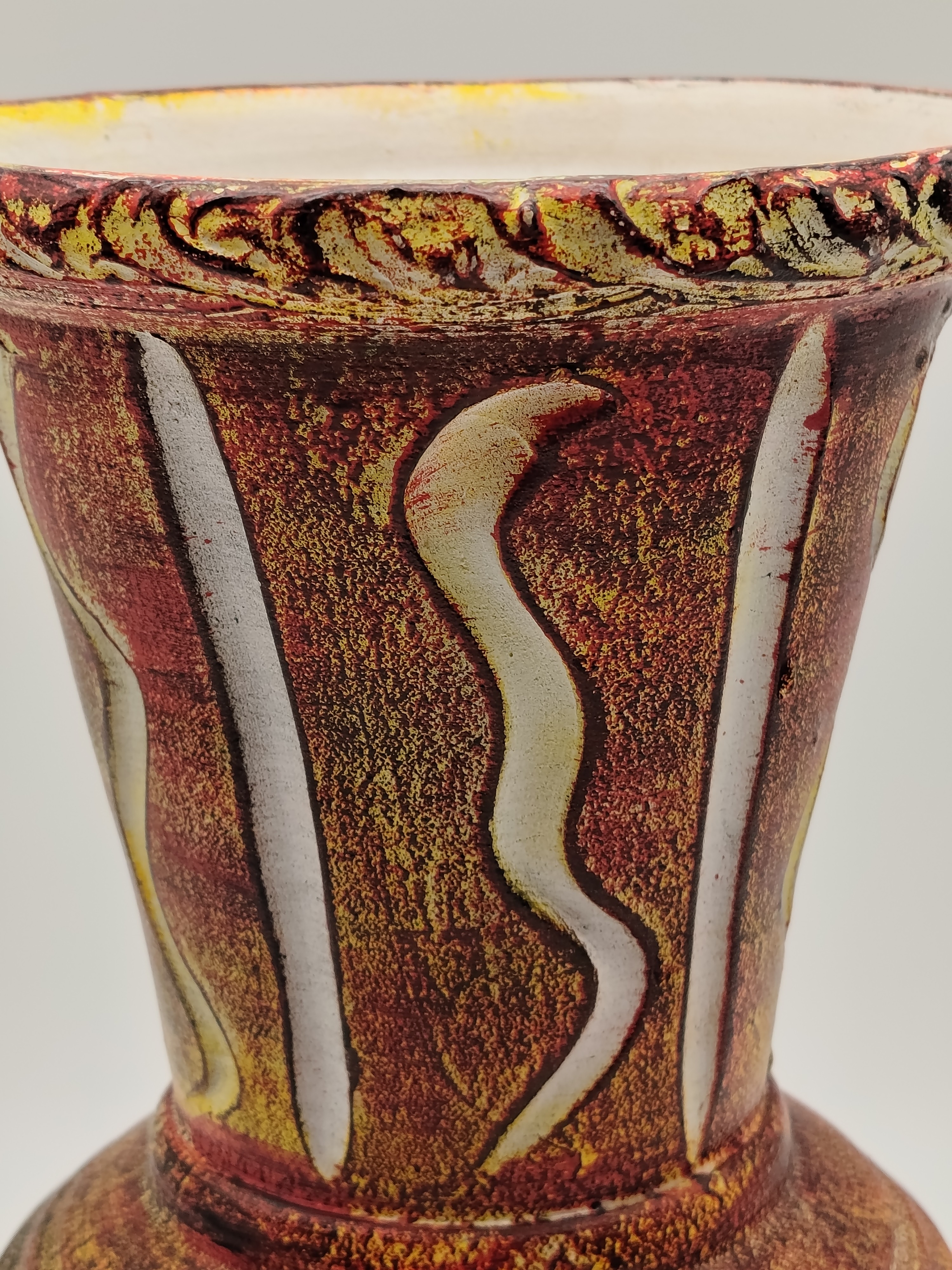 Vase moderniste Catalan en céramique peinte Très bon état - Vue 7 - 
