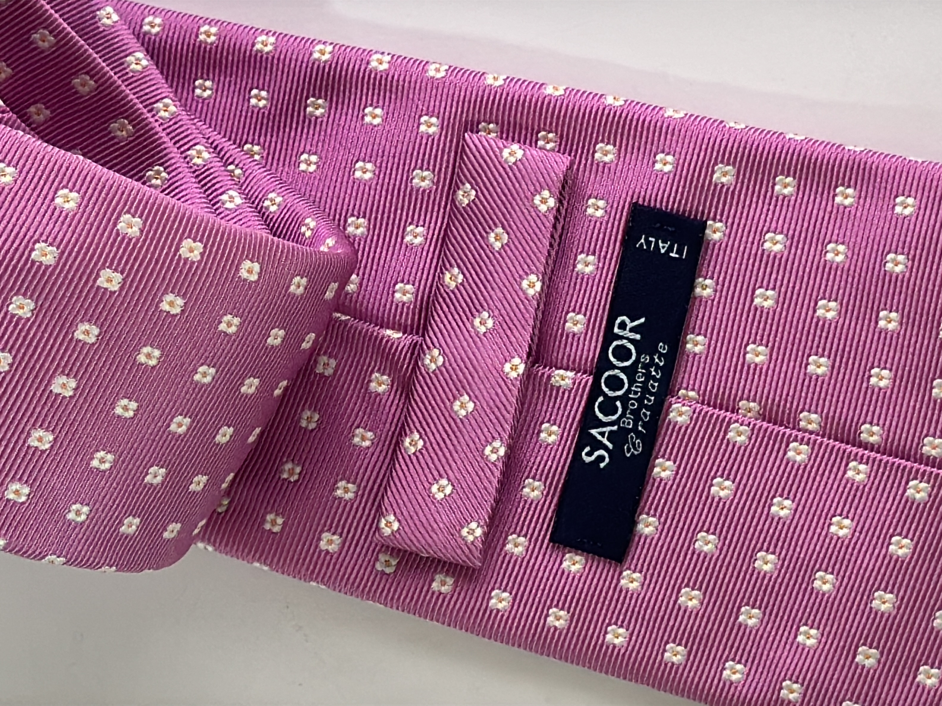 Cravate Sacoor brothers violette à motifs 👔 - Photo 3