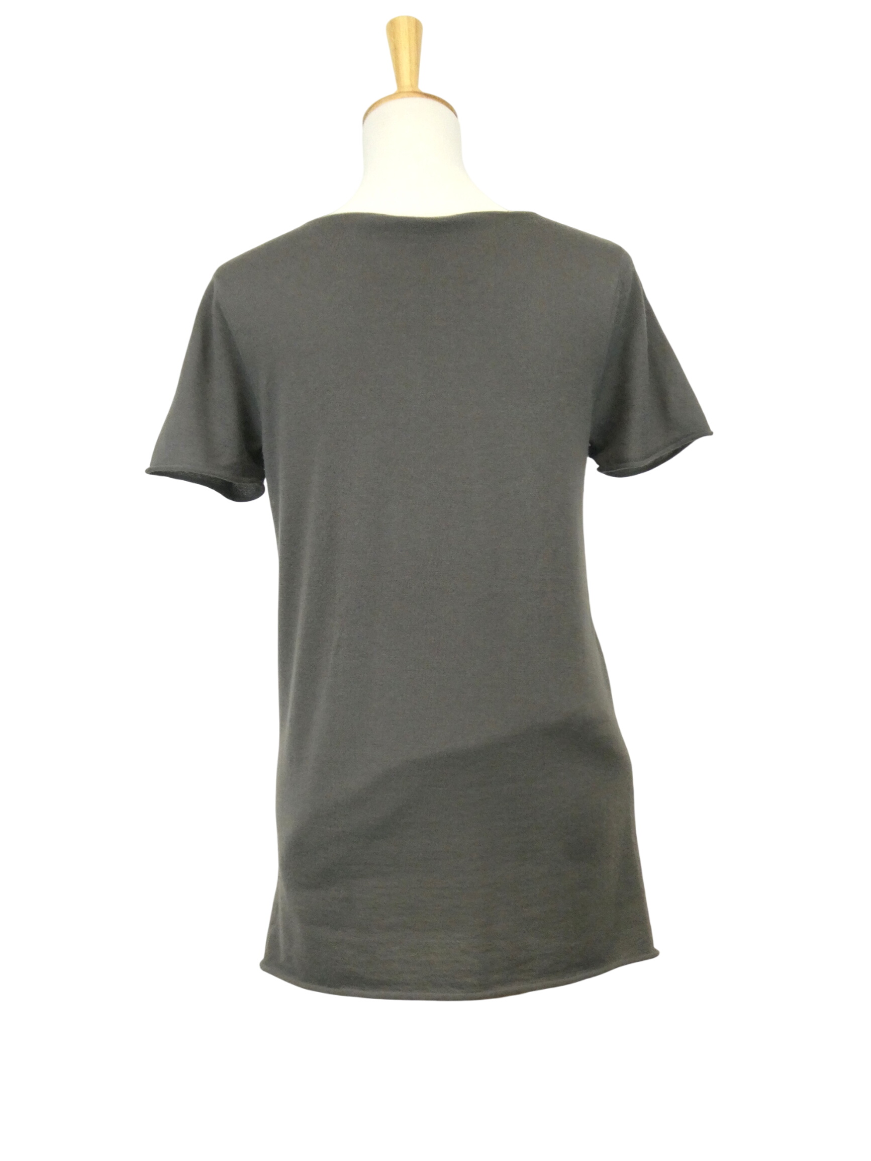 Donna Karan DKNY pull fin en cachemire manches courtes encolure bateau - Taille L - Photo 1