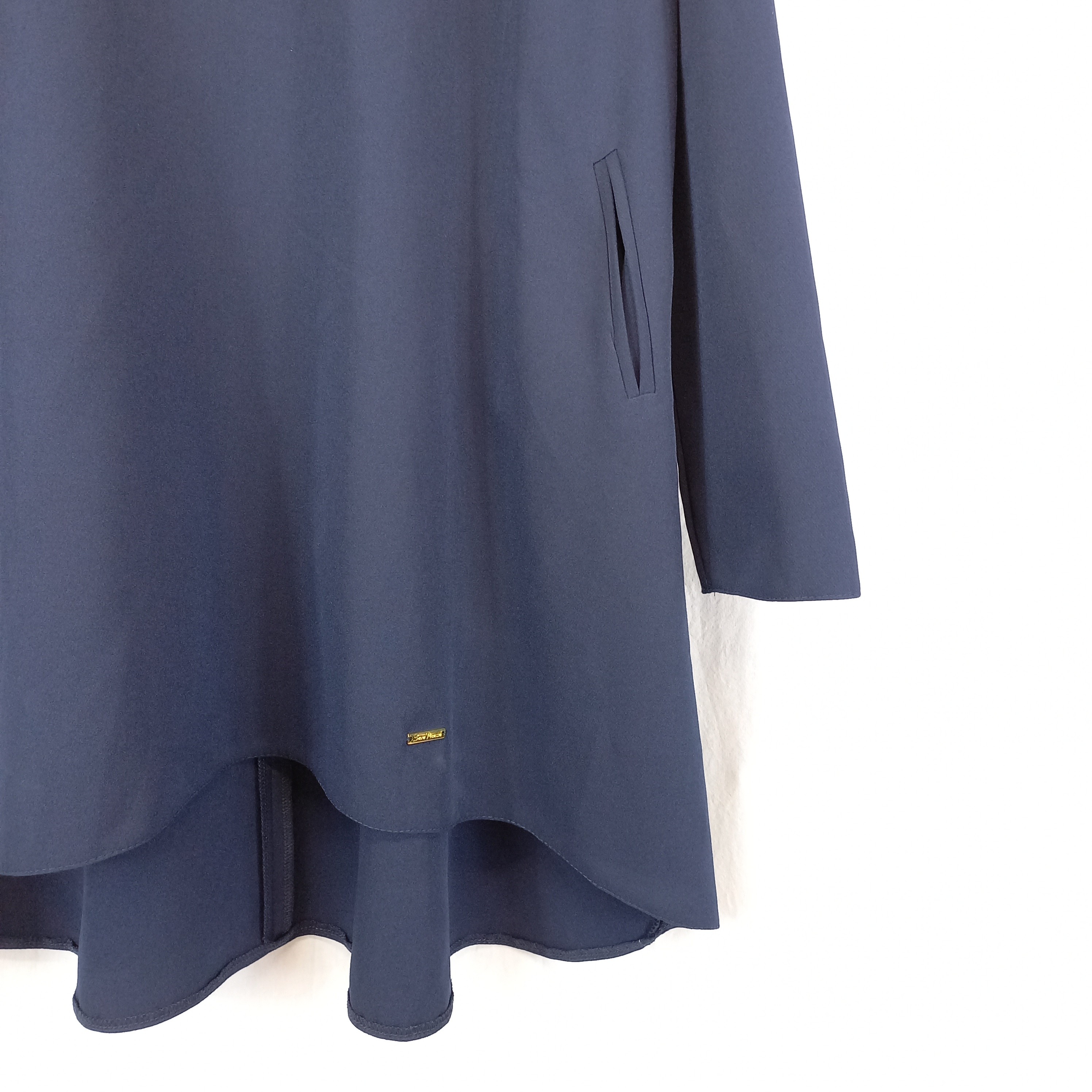 Robe marine avec poches TXL "cosmos" plaque dorée Sara Picassa  - Vue 3 - 
