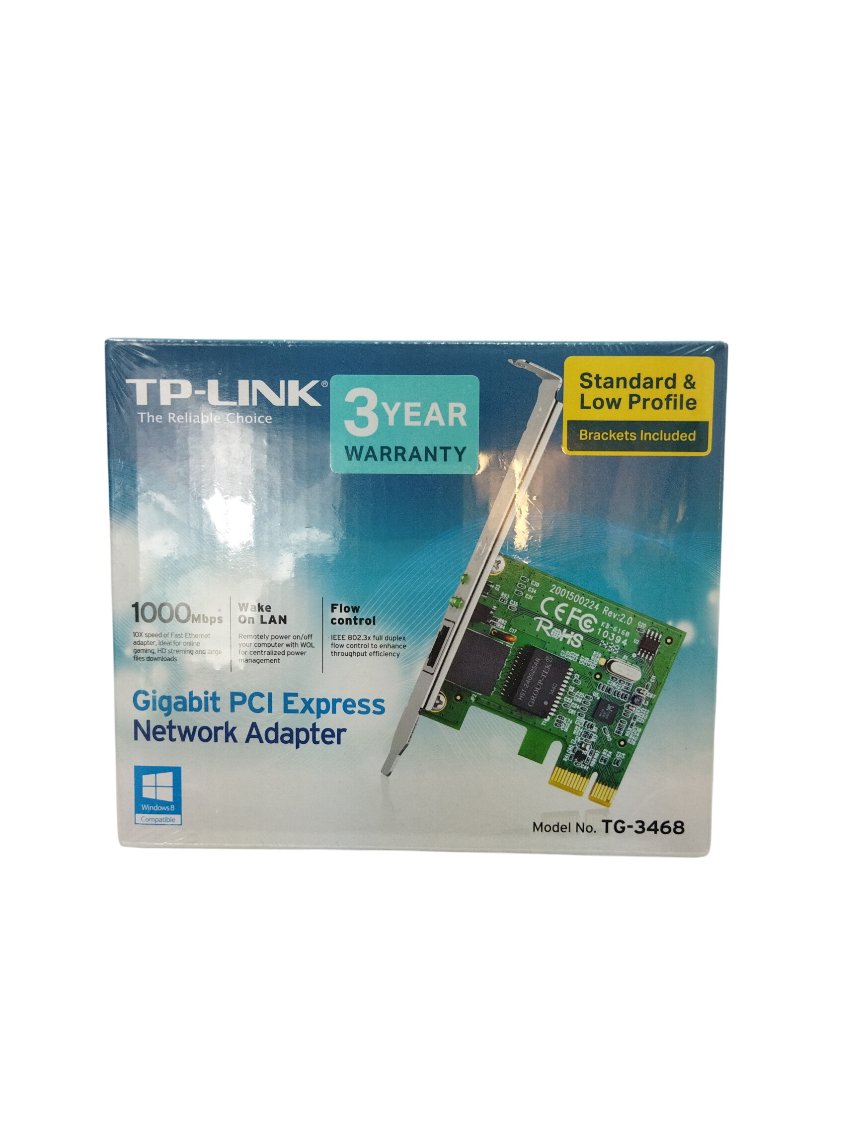 Adaptateur réseau TP-LINK TG-3468 - PCIe - Gigabit Ethernet, compatible avec Win 11/10/8.1/8/7/Vista/XP - Photo 0