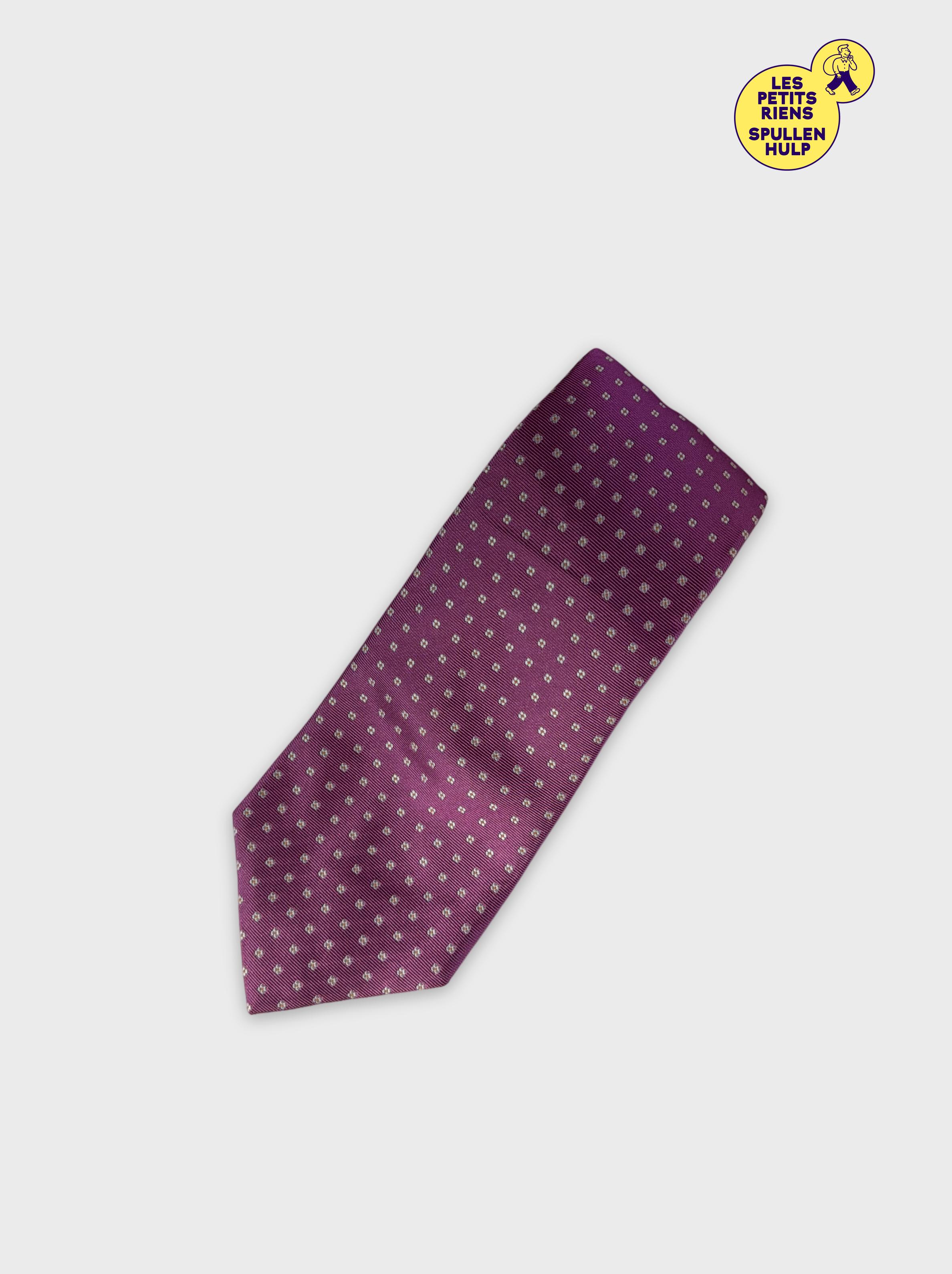 Cravate Sacoor brothers violette à motifs 👔 - Photo 0
